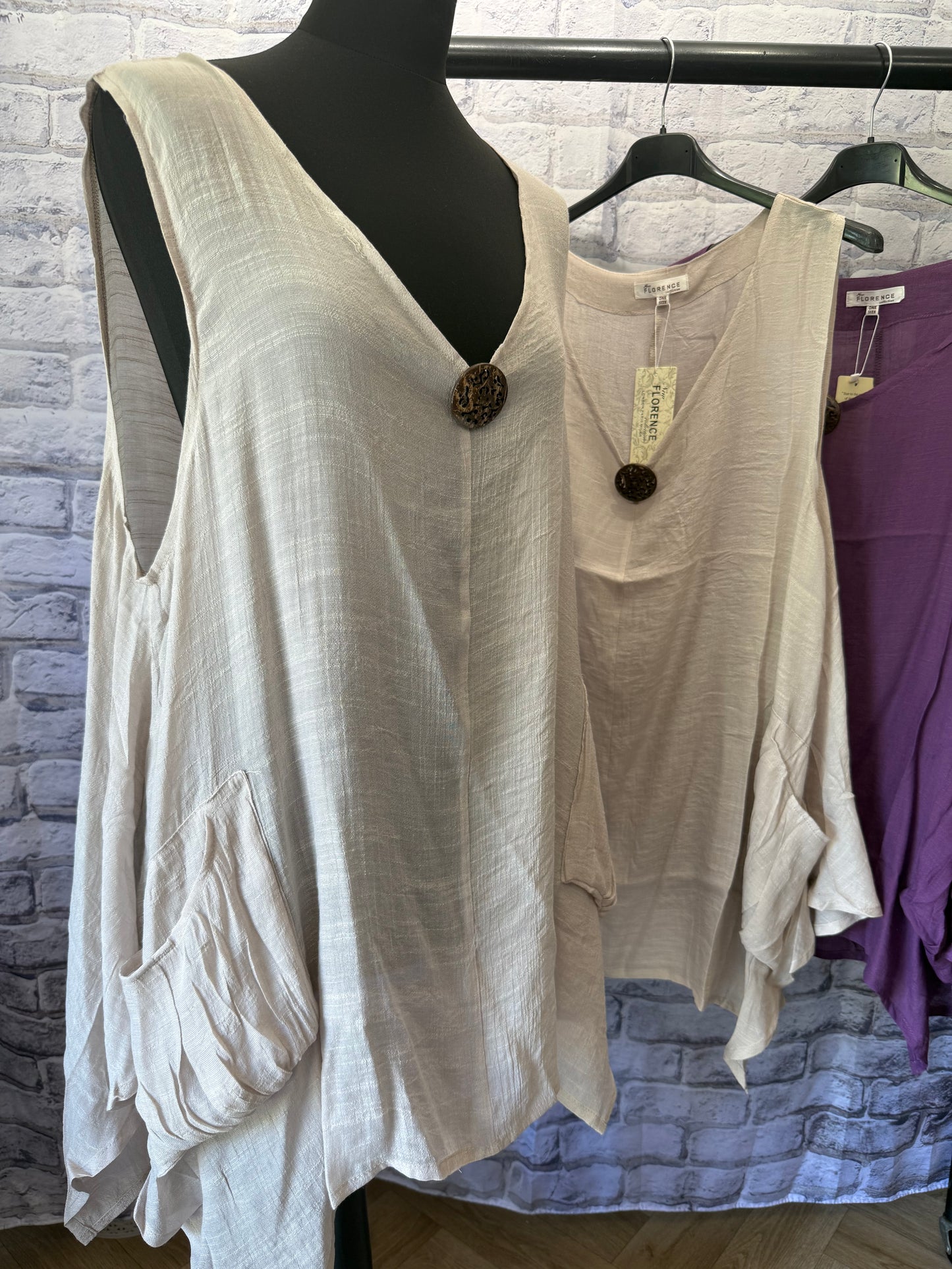 Loose Linen Mix Top