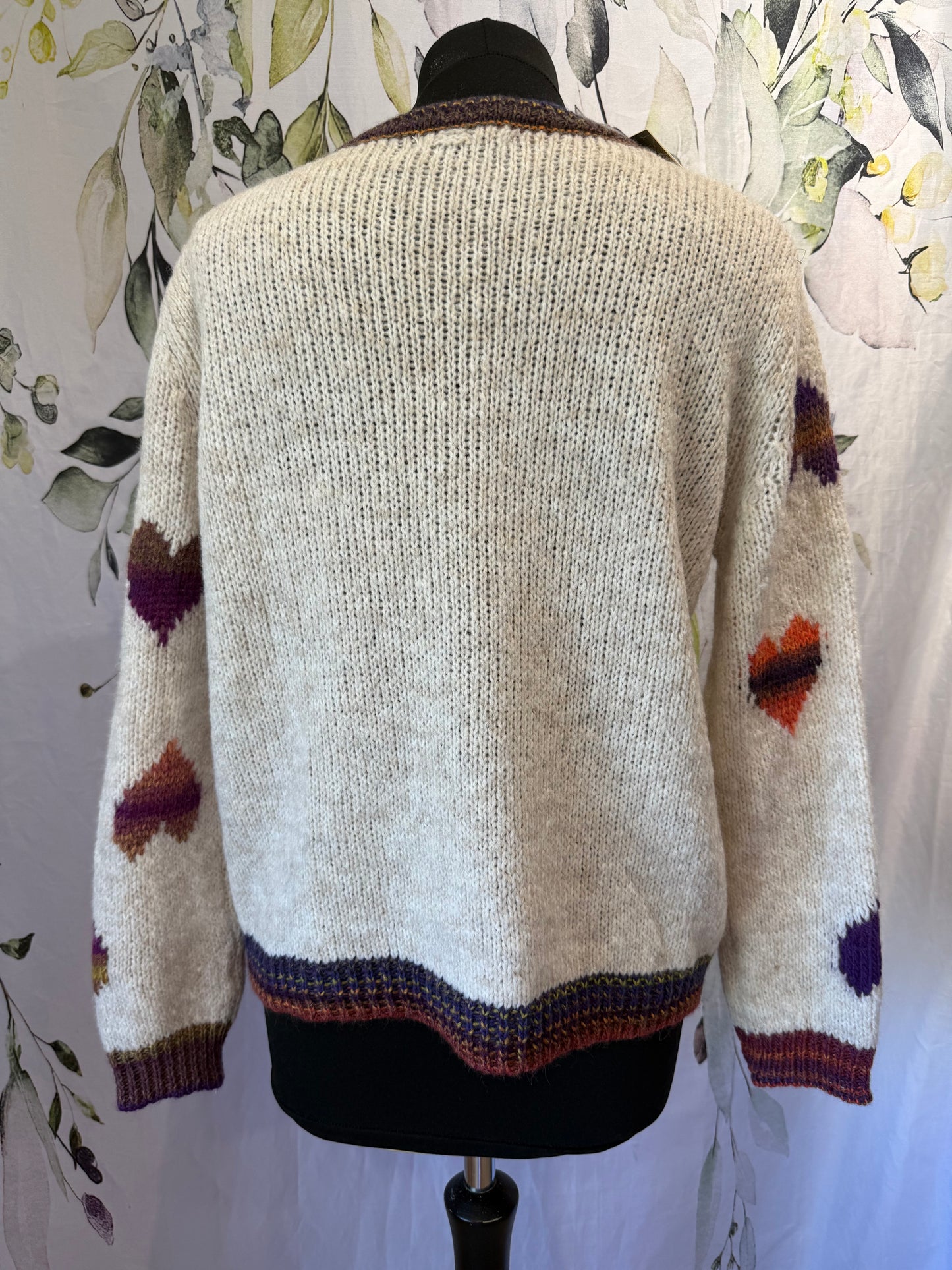 Contrast Heart Knit