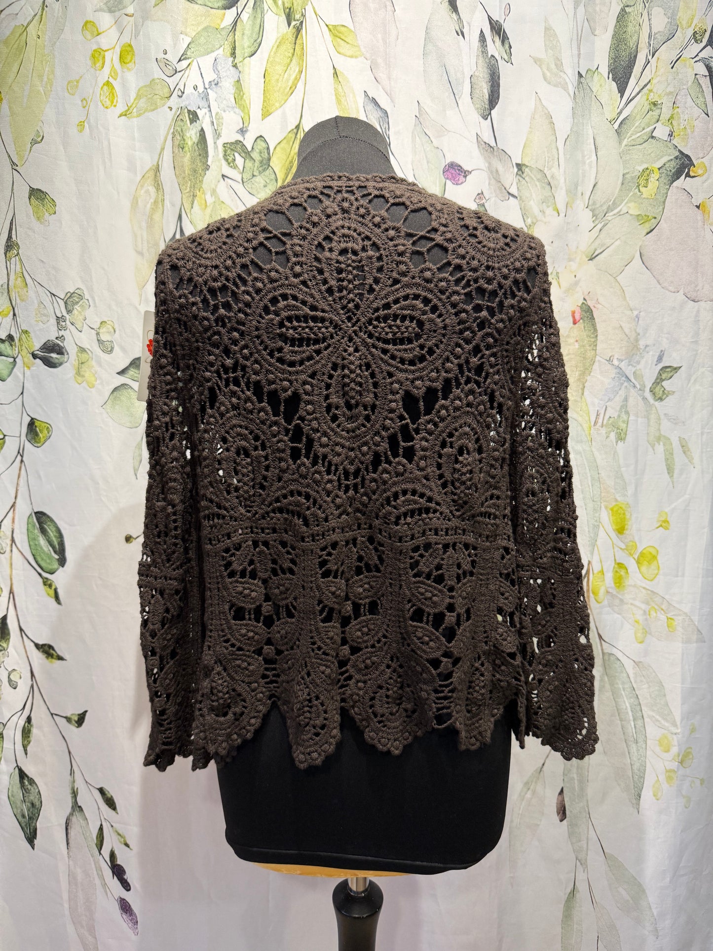 Tie Front Crochet Cardi