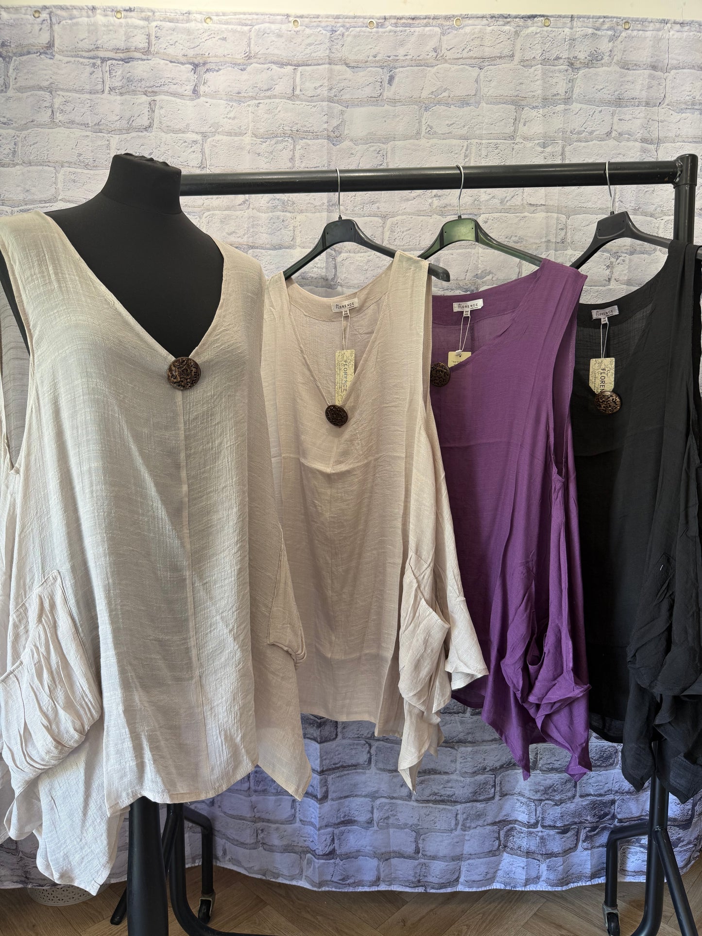 Loose Linen Mix Top