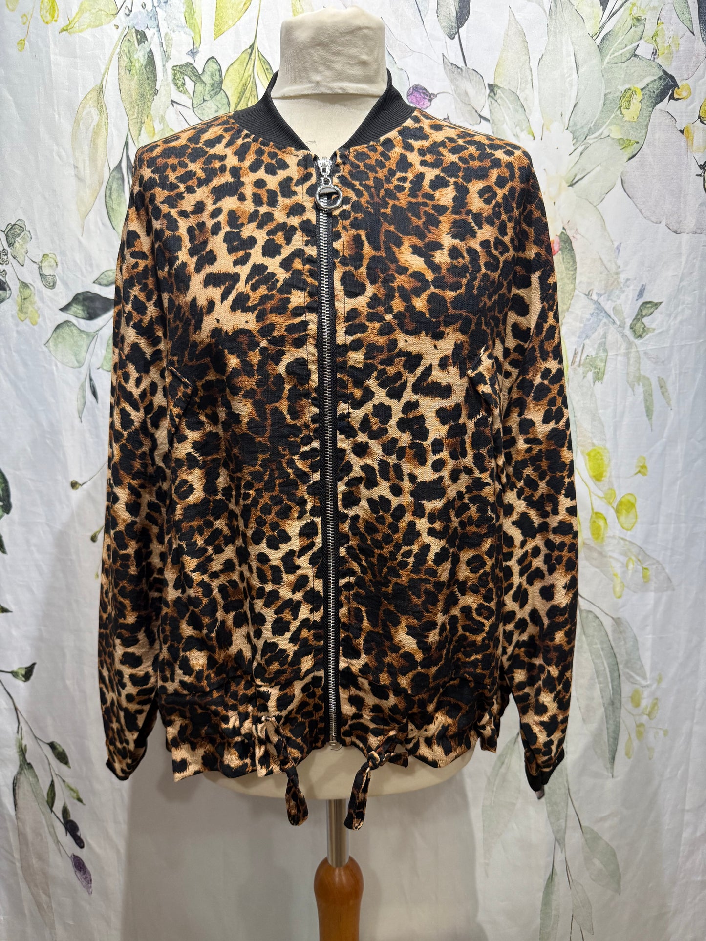 Animal Print Bomber Jacket