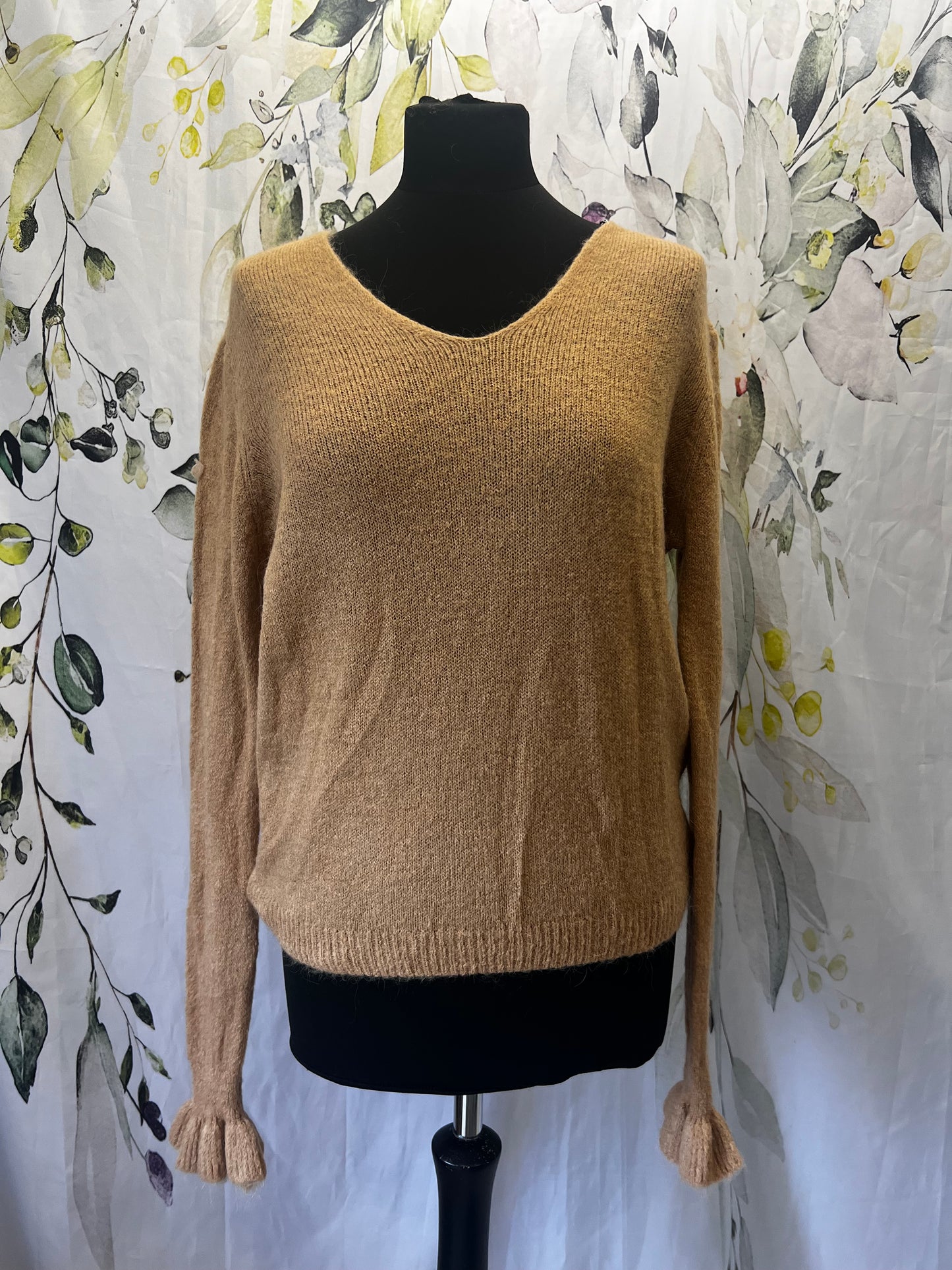 Frill Cuff Alpaca Knit