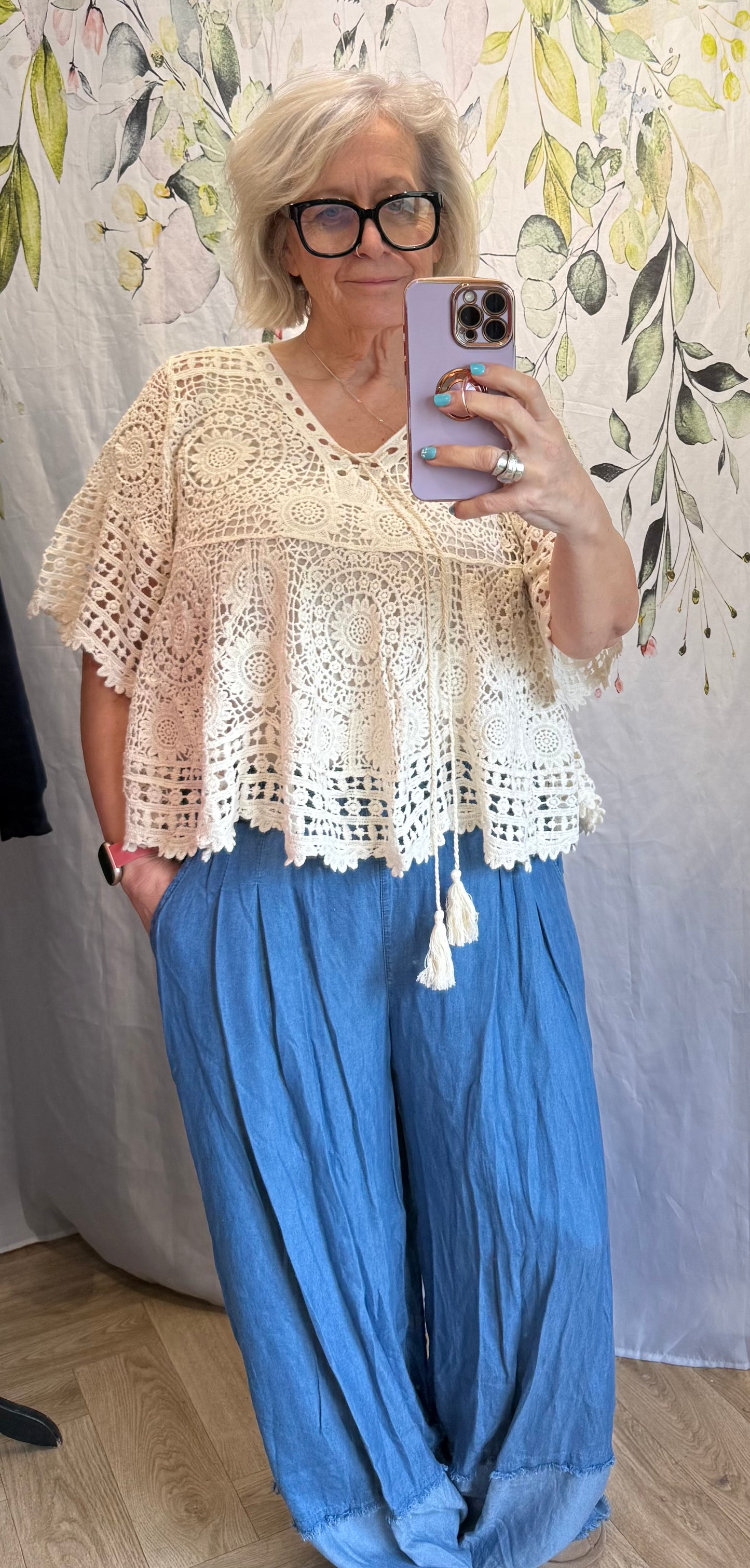Crochet Kimono Top
