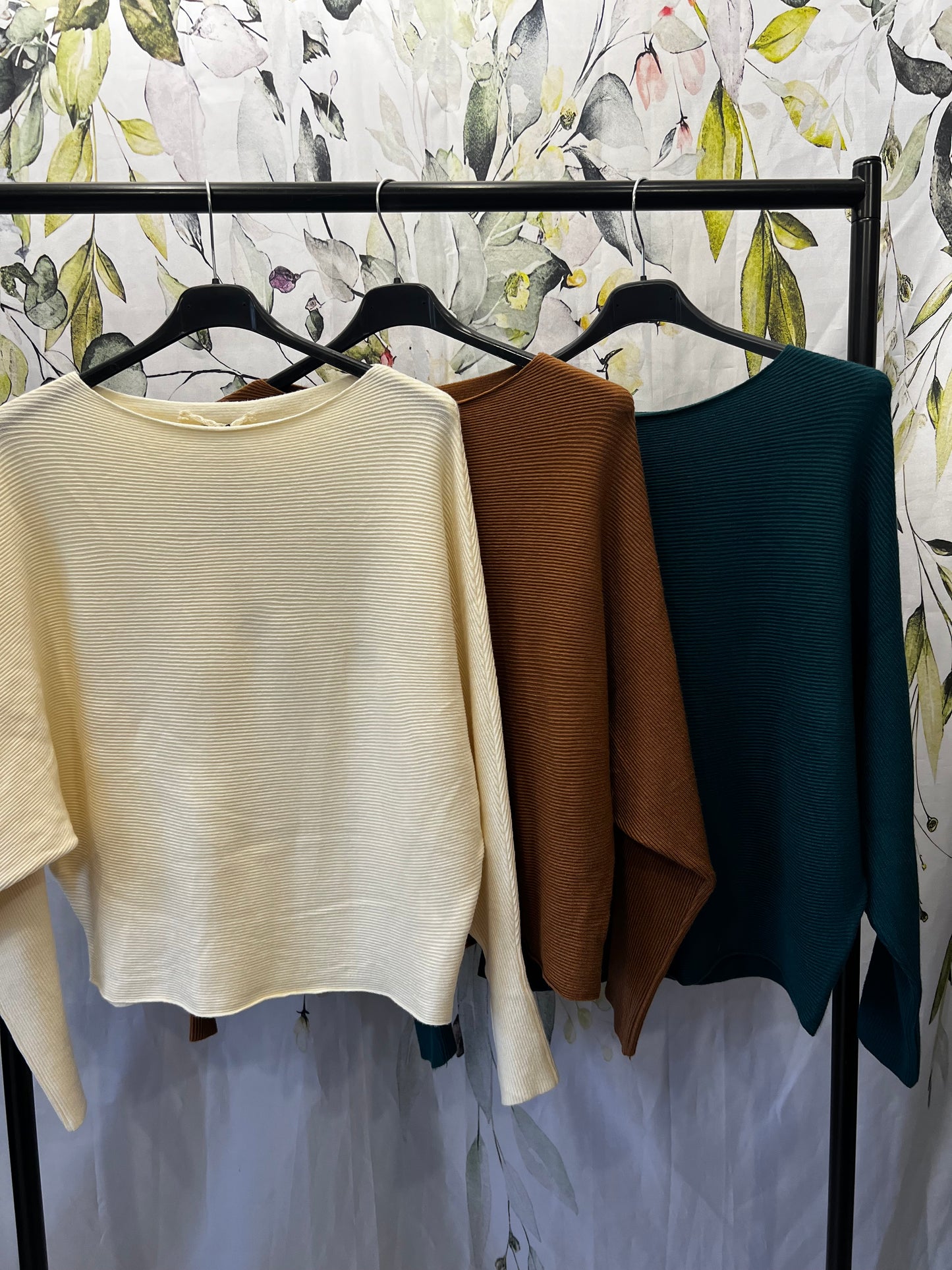 Ribbed Batwing Knit