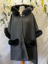 Load image into Gallery viewer, Faux Fur Trimmed Wrap
