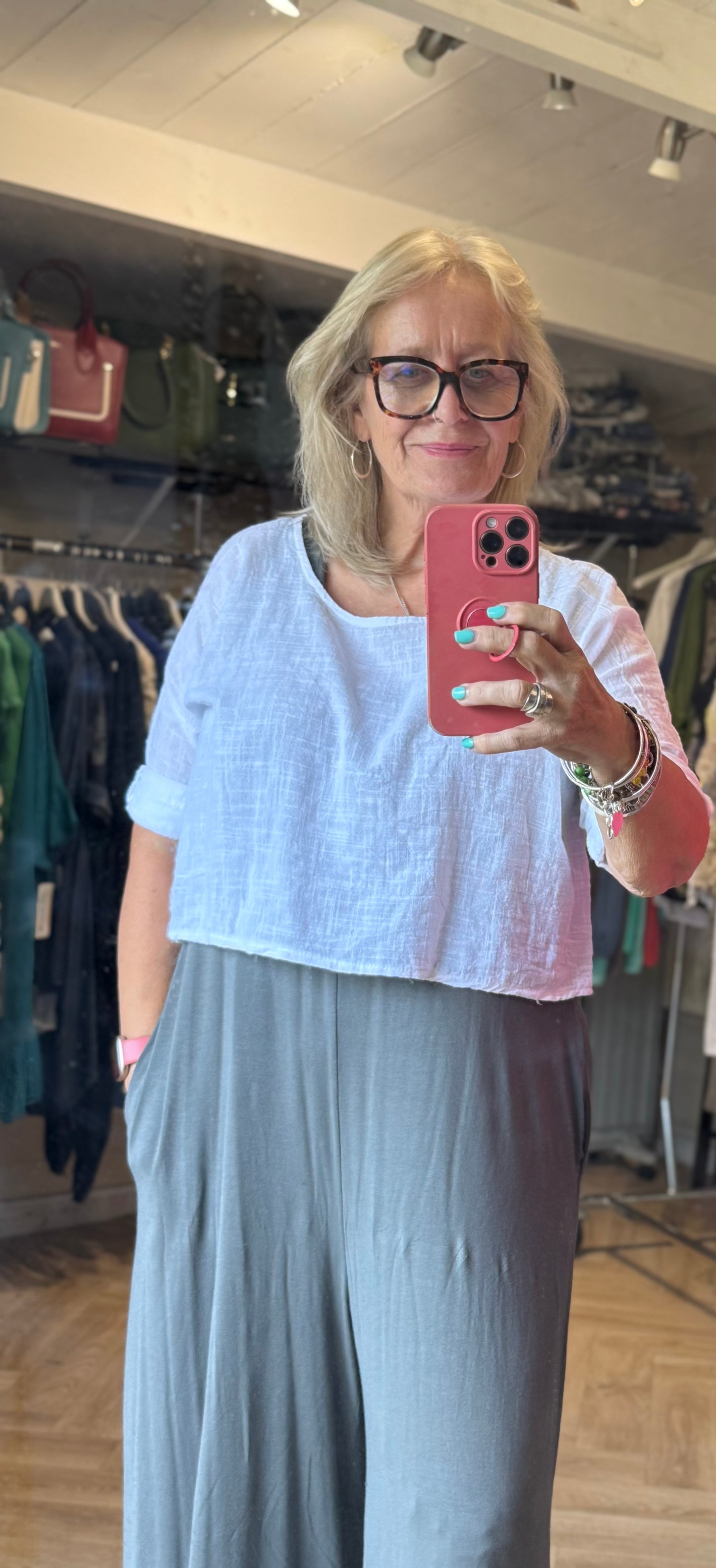 Cropped Cotton Top