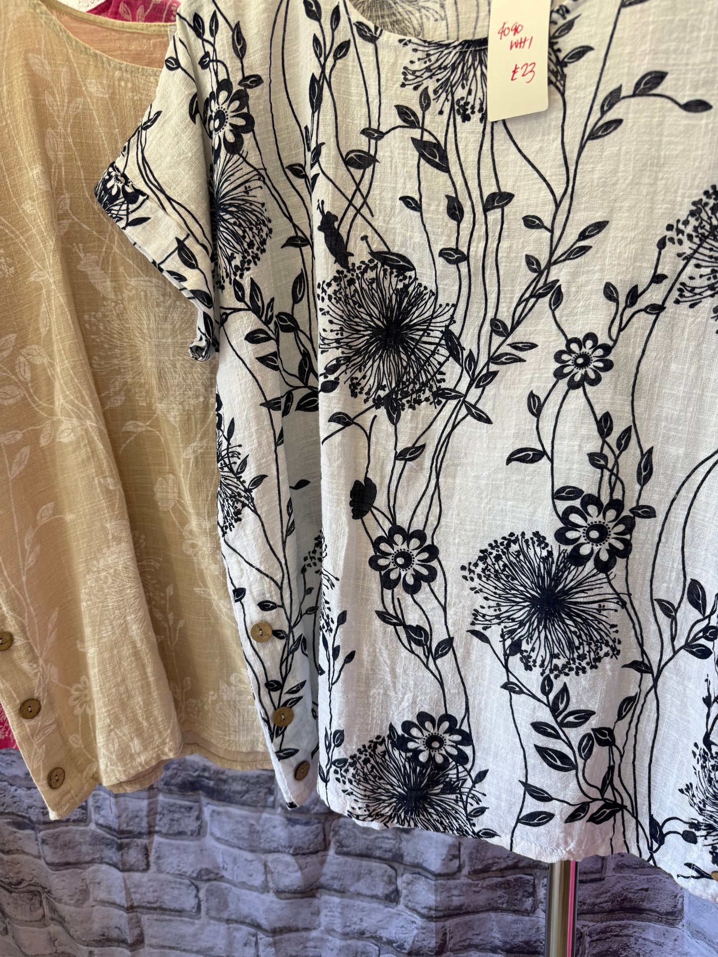 Button Side Cotton Top