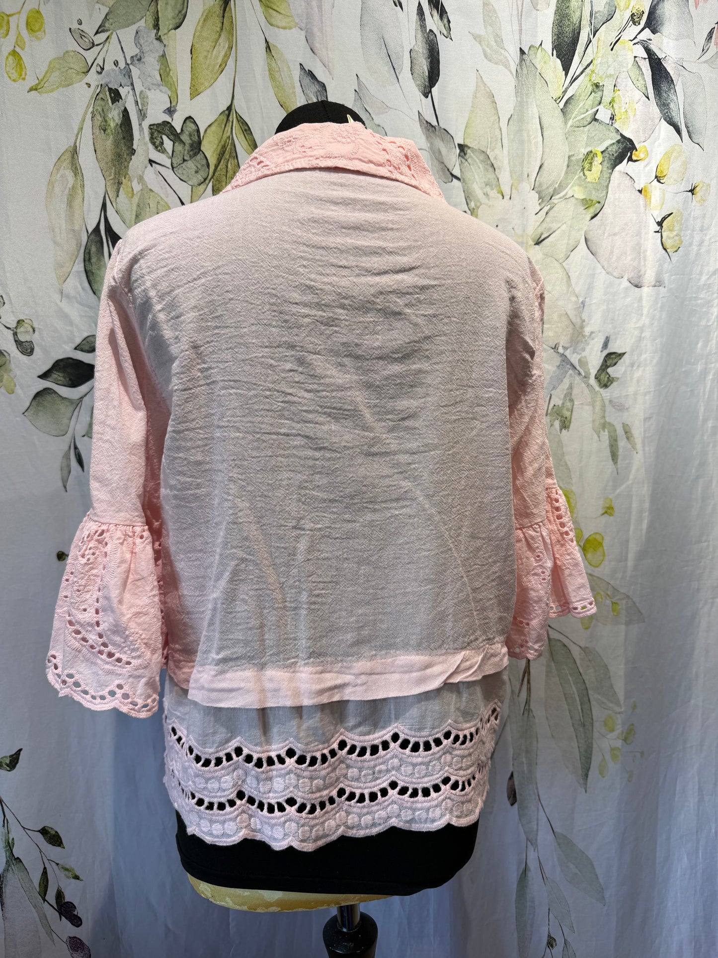 Broderie Anglaise Trim Shirt