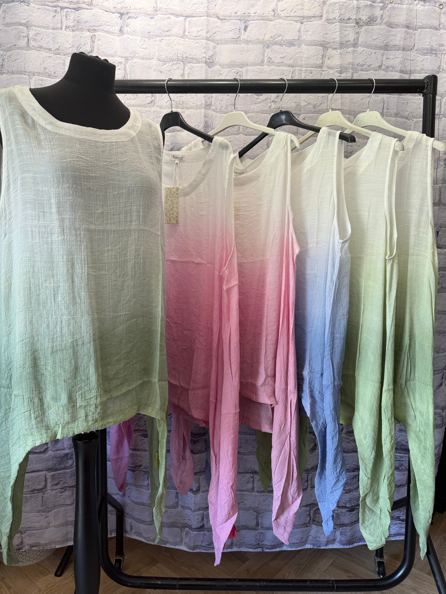 Ombre Linen Mix Top