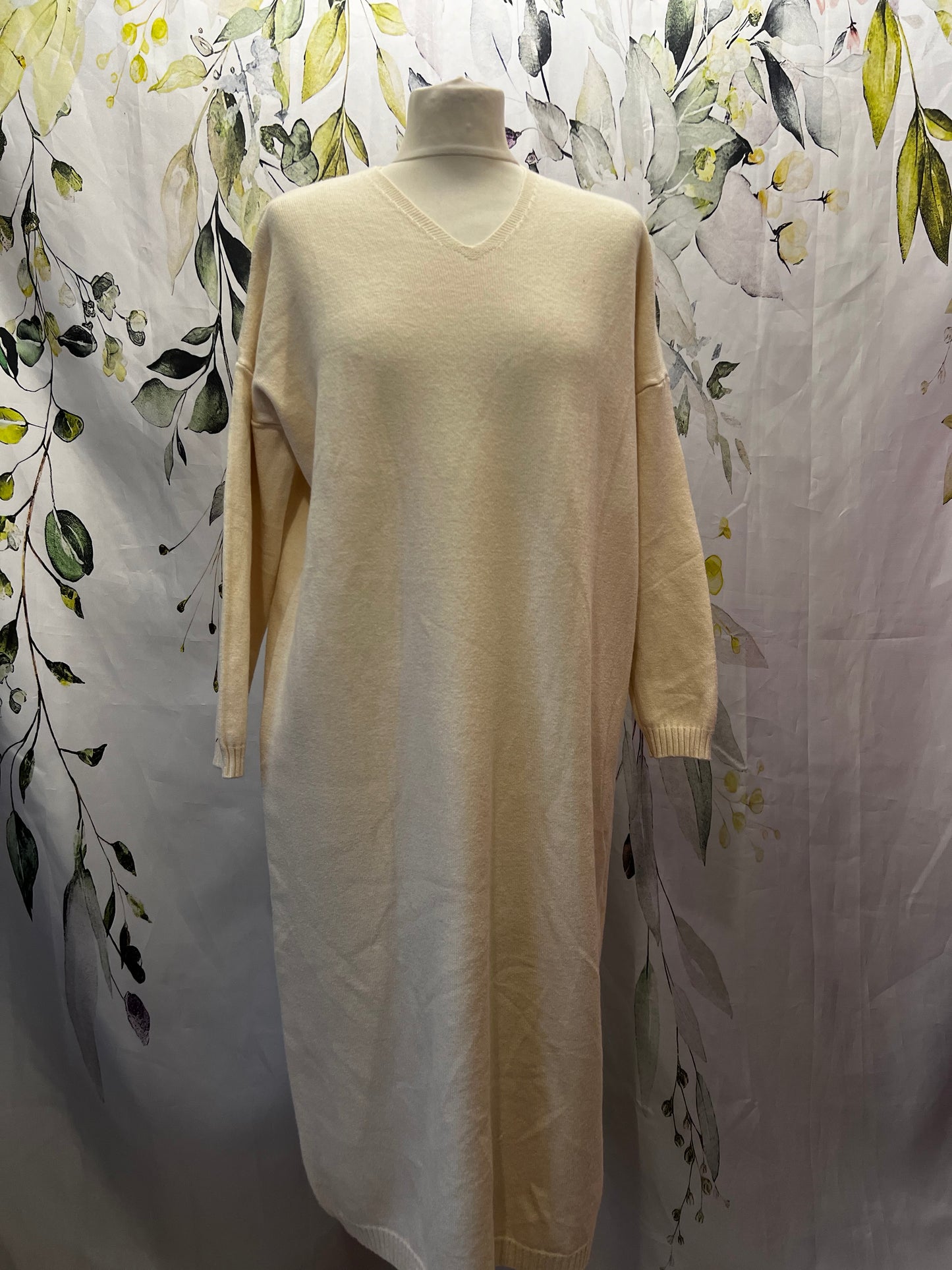 V Neck Knitted Dress