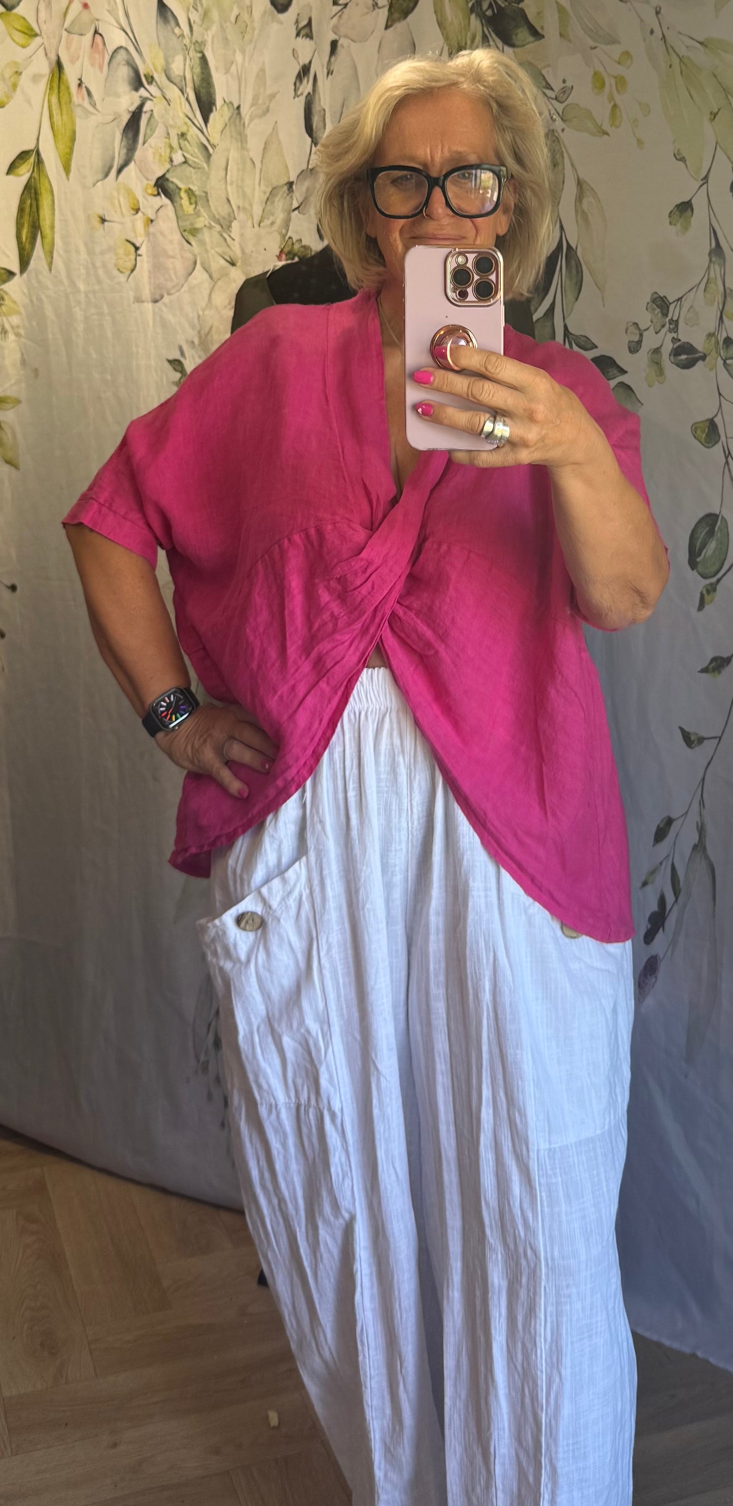 Linen Crossover Top