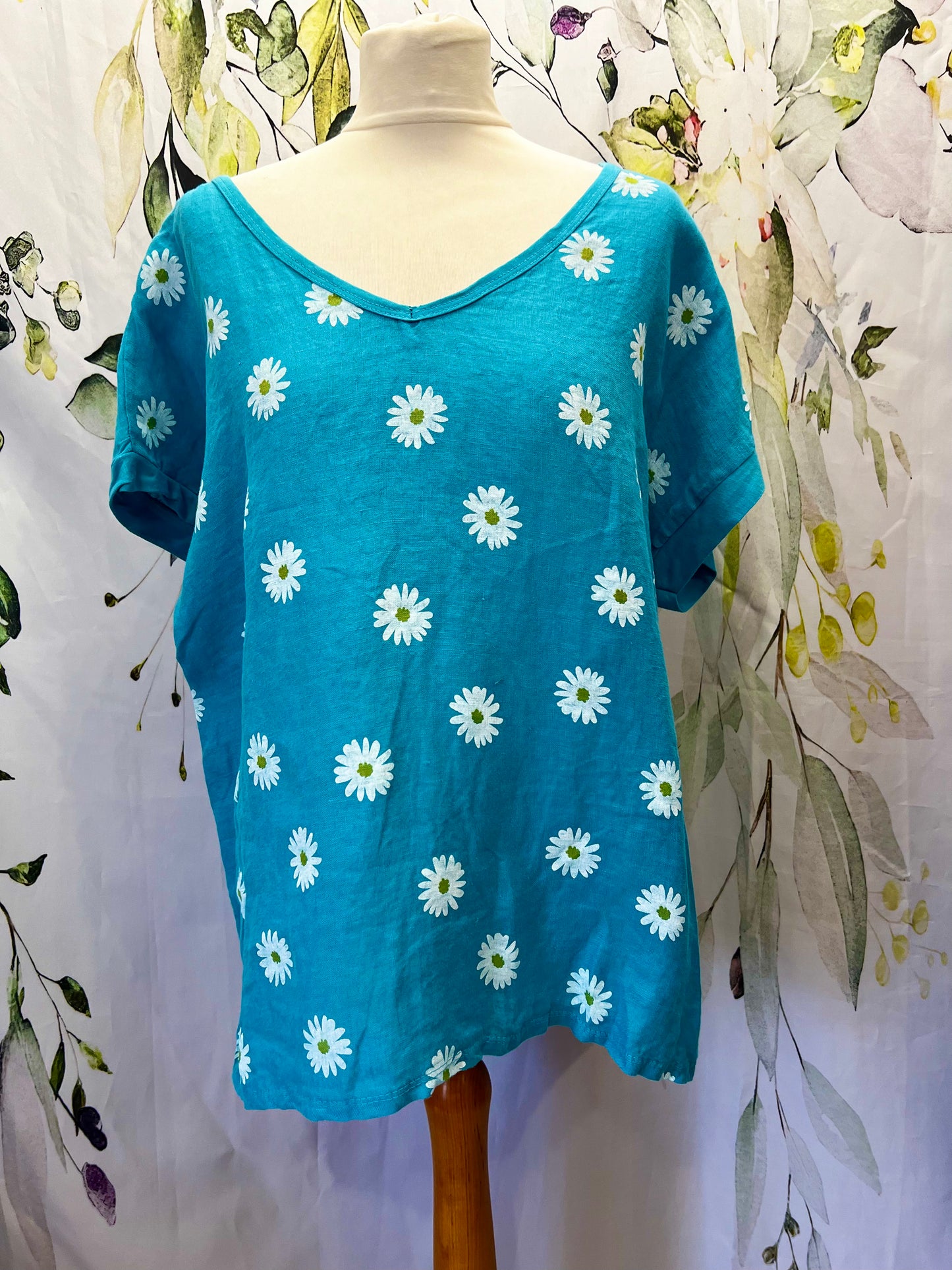 Linen Front Daisy Top