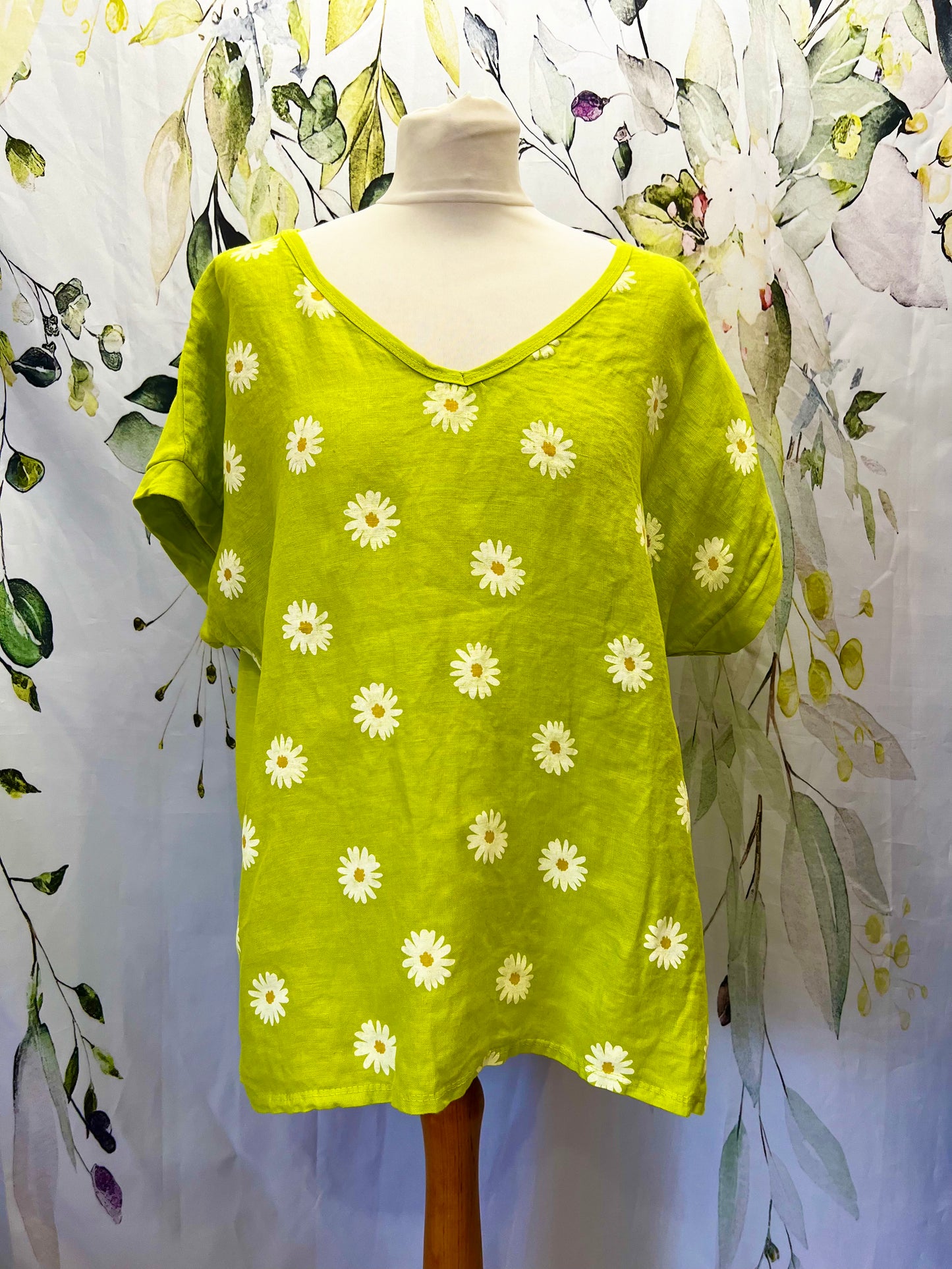 Linen Front Daisy Top