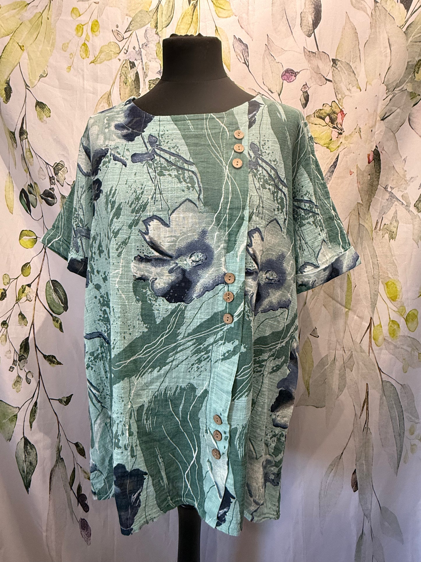 Cotton Top with Button Detail