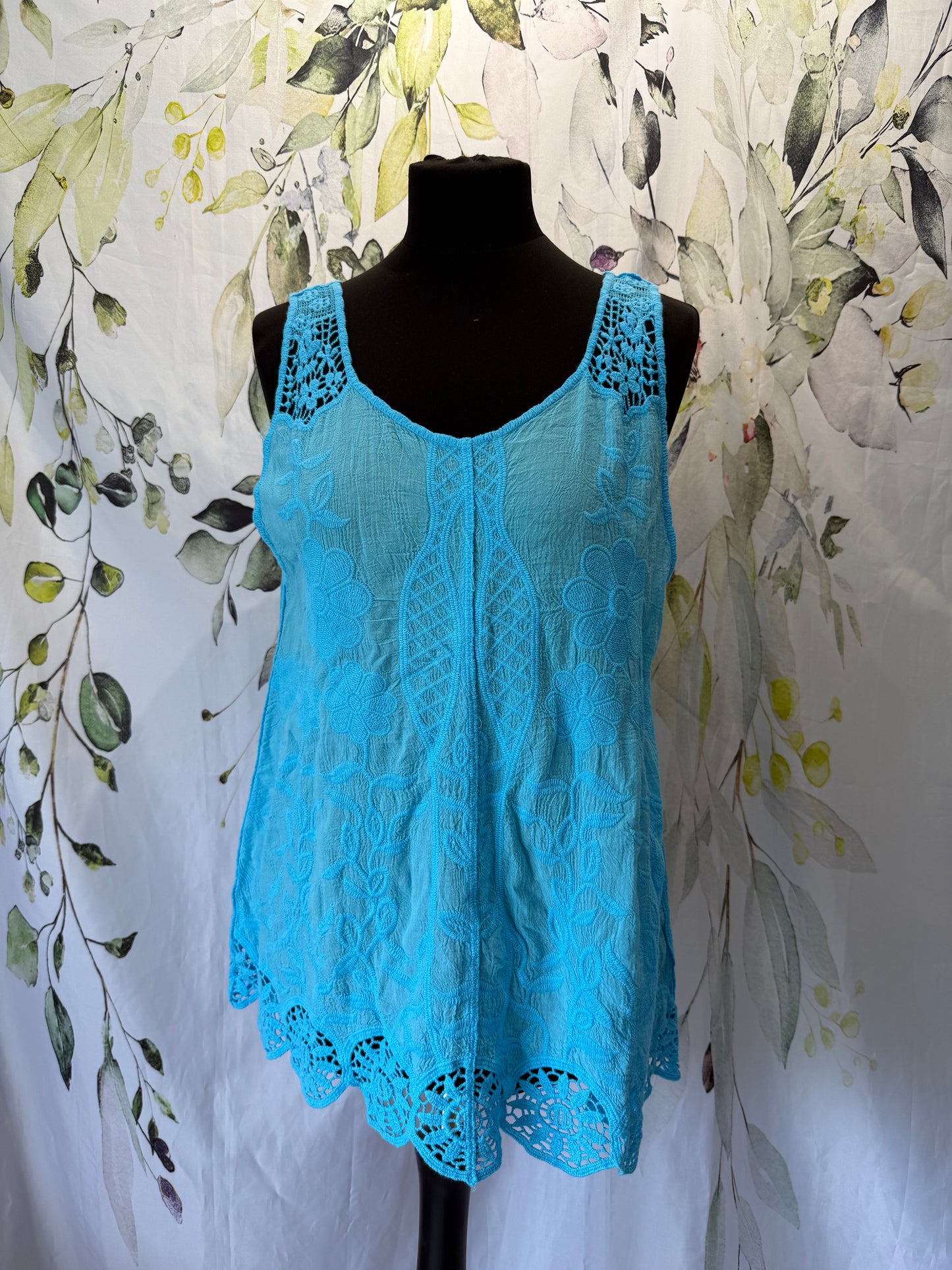 Embroidered Vest Top