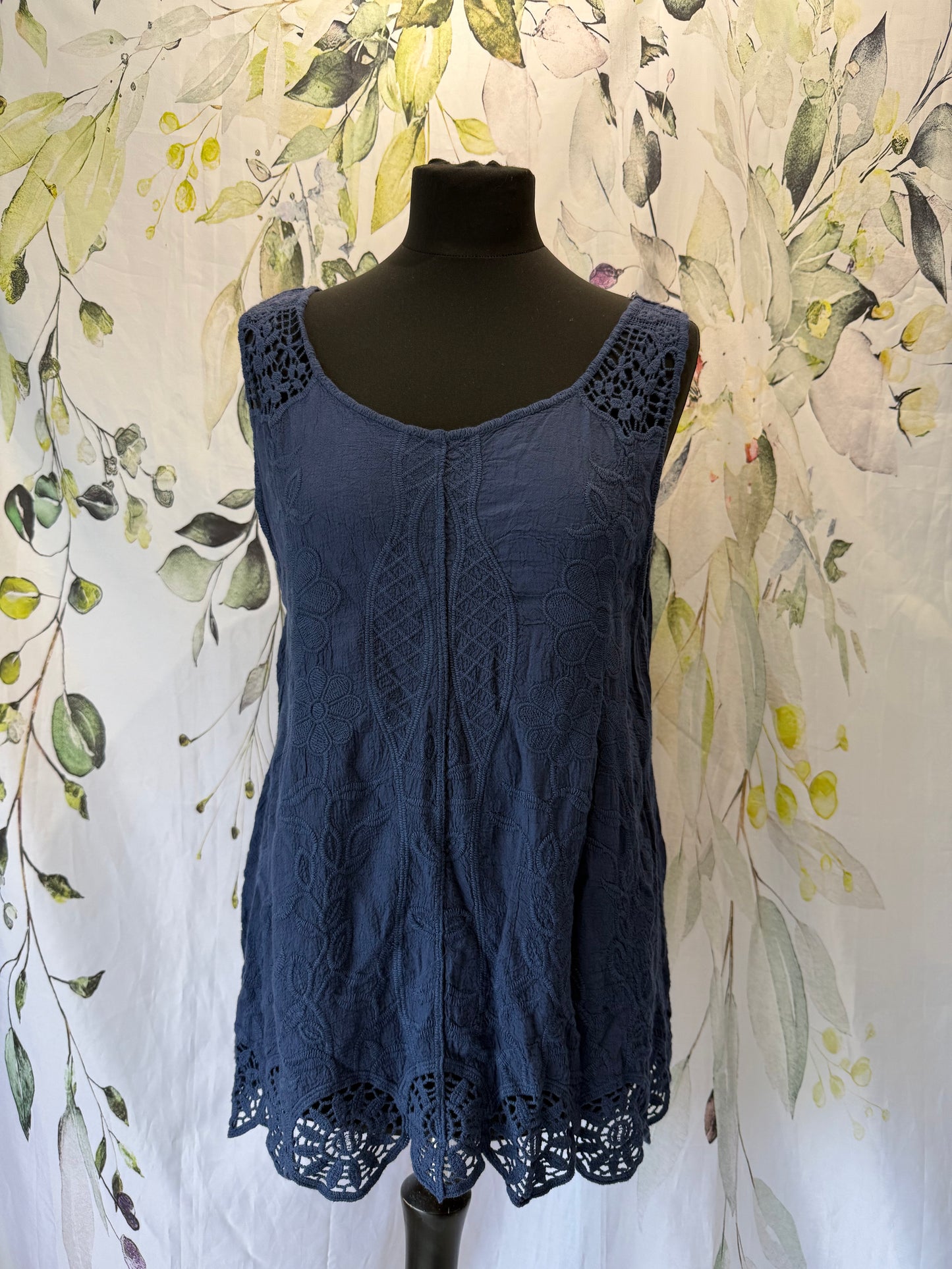 Embroidered Vest Top