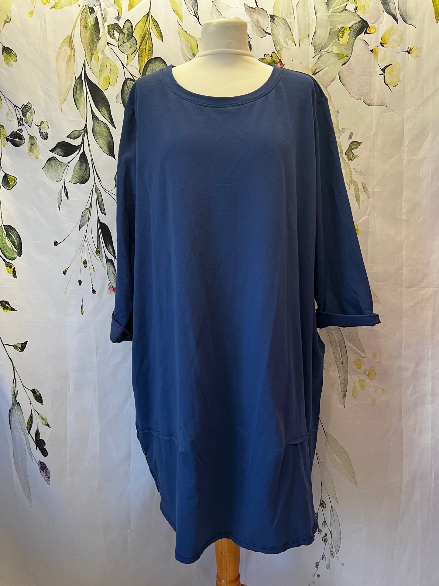 Jersey Tunic Dress With Button side Detail
