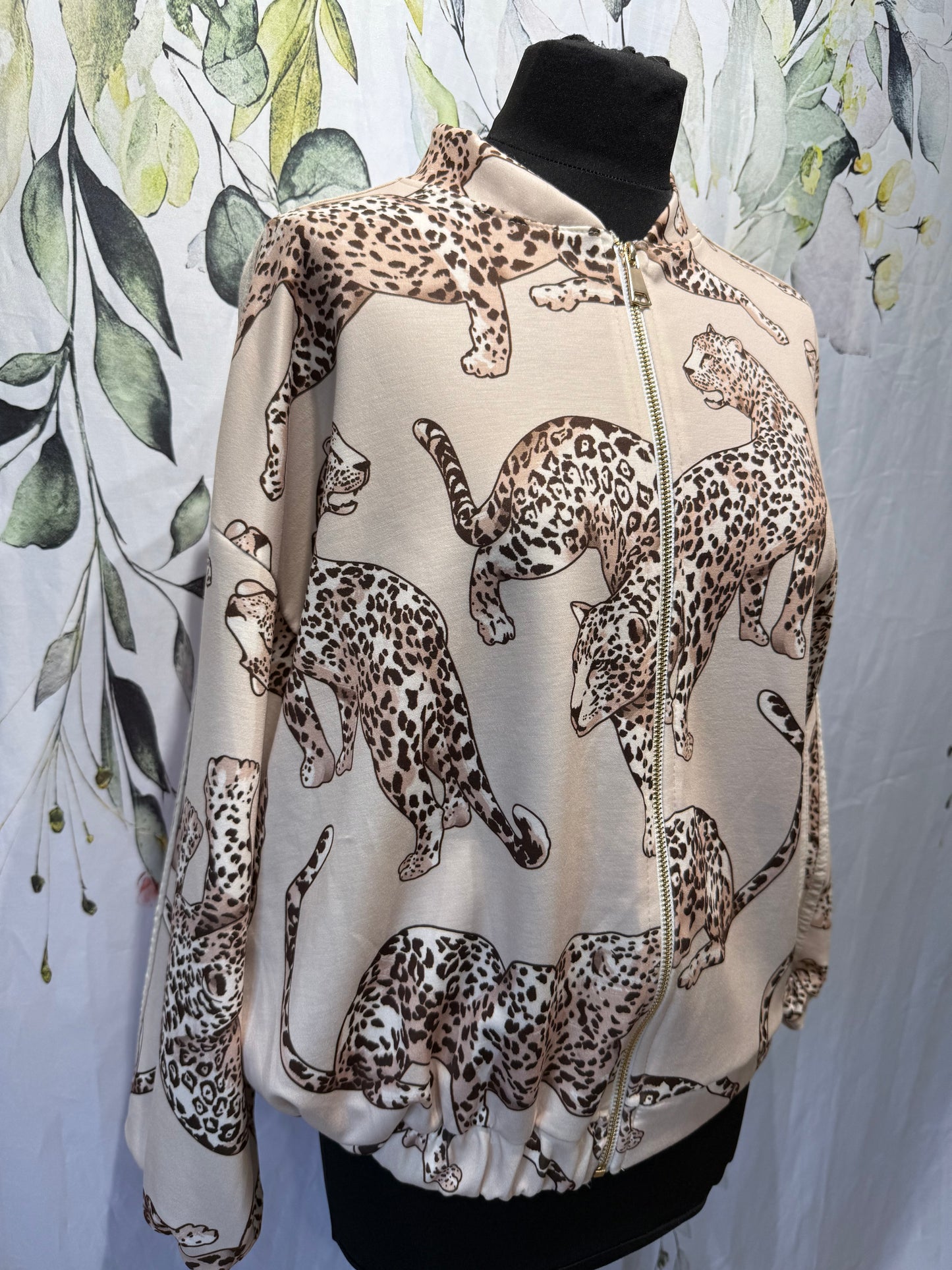 Leopard Print Bomber Jacket