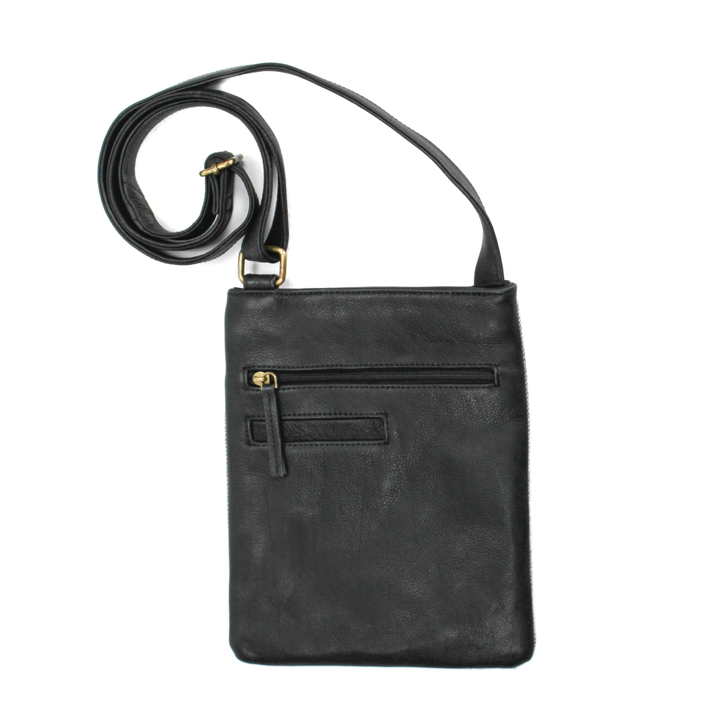 Herringbone Tweed and Leather Bag