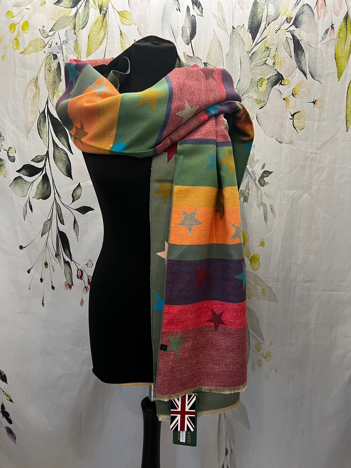Luxury Multi- Coloured Star Scarf