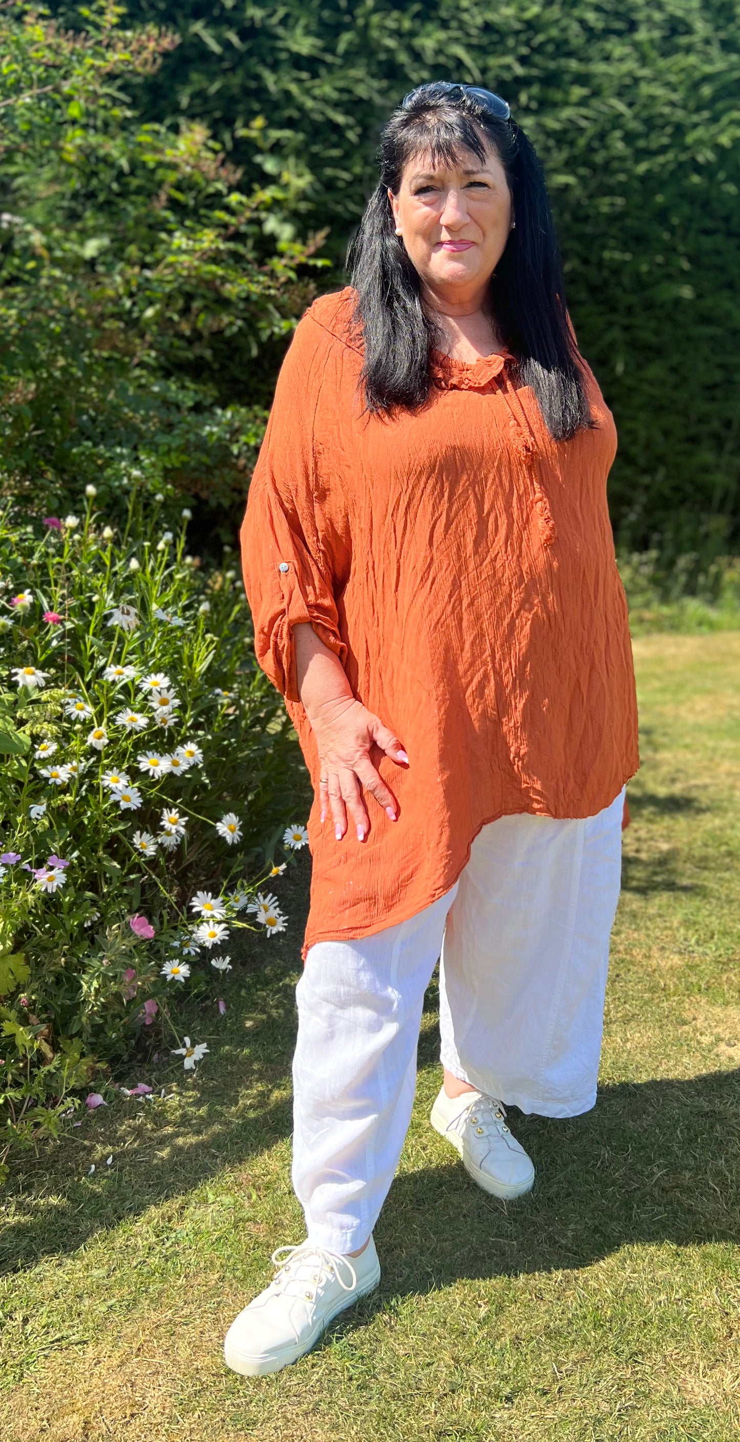 Oversized Shimmer Top