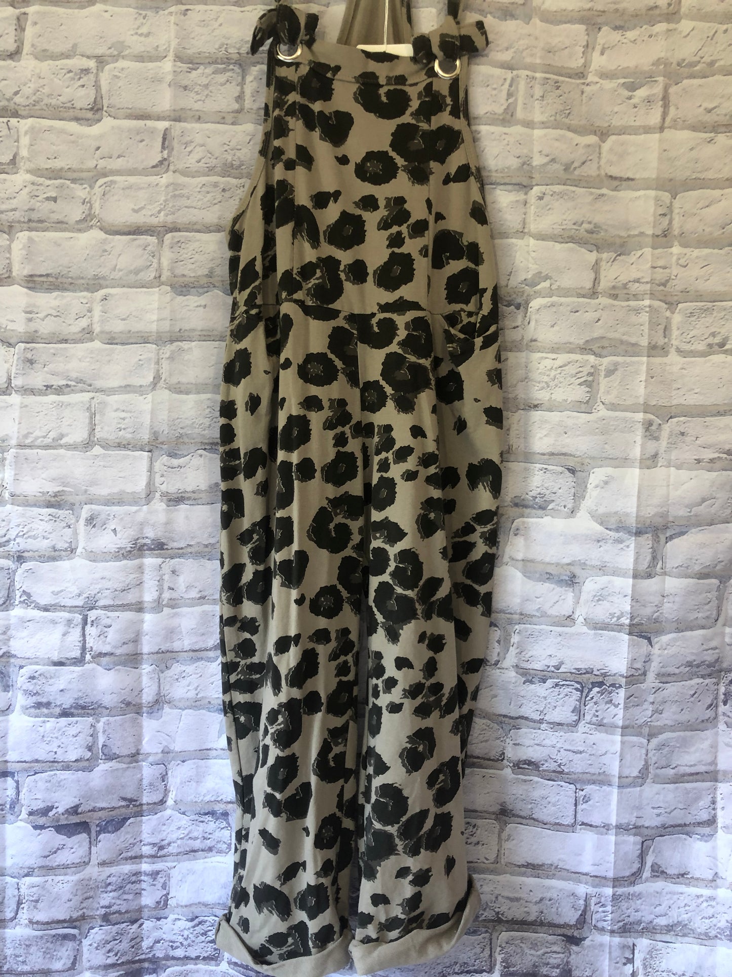 Leopard Print Dungarees