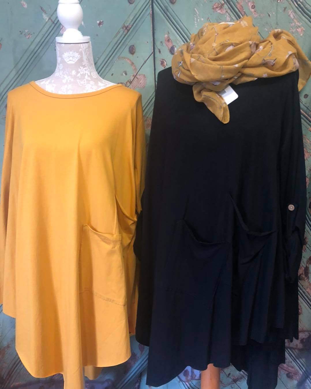 Oversized Top With Double Pocket Detail