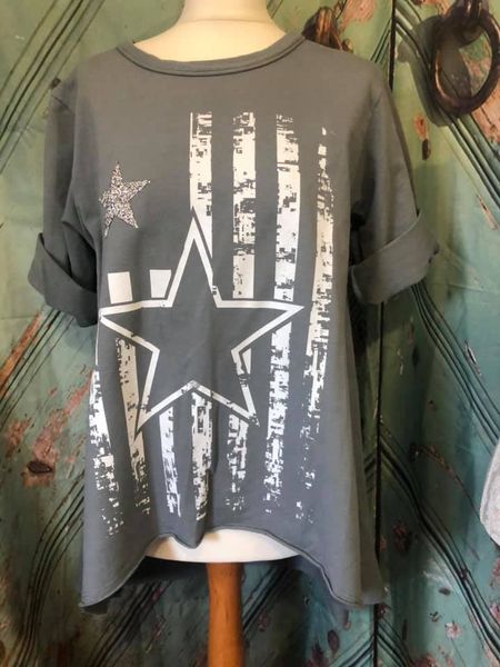 Stars And Stripes Short Sleeved Sweat