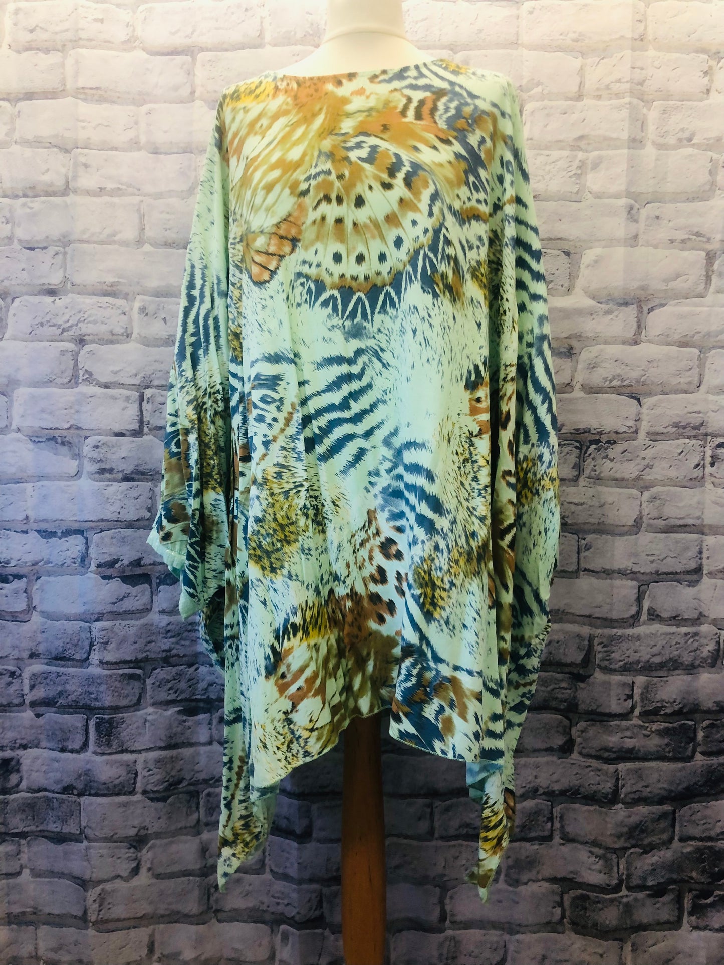 Animal Print Batwing Top