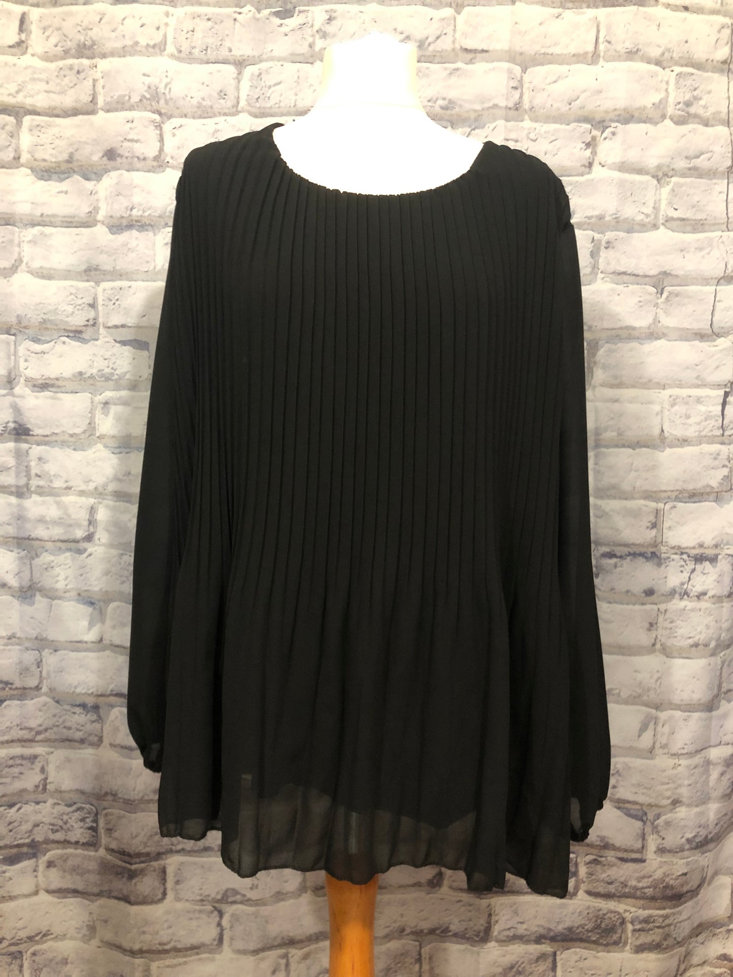 Sheer Pleated Blouse