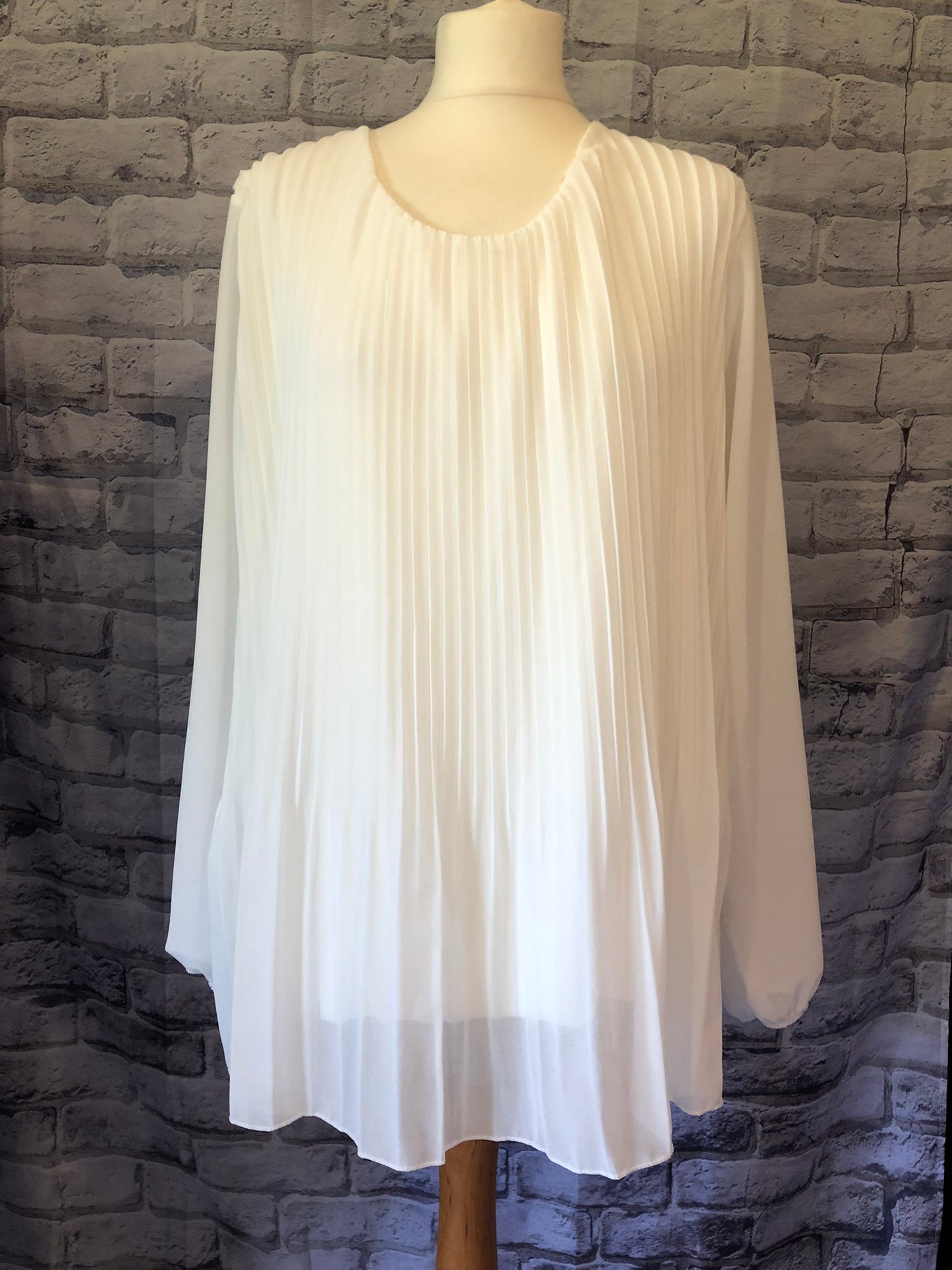 Sheer Pleated Blouse