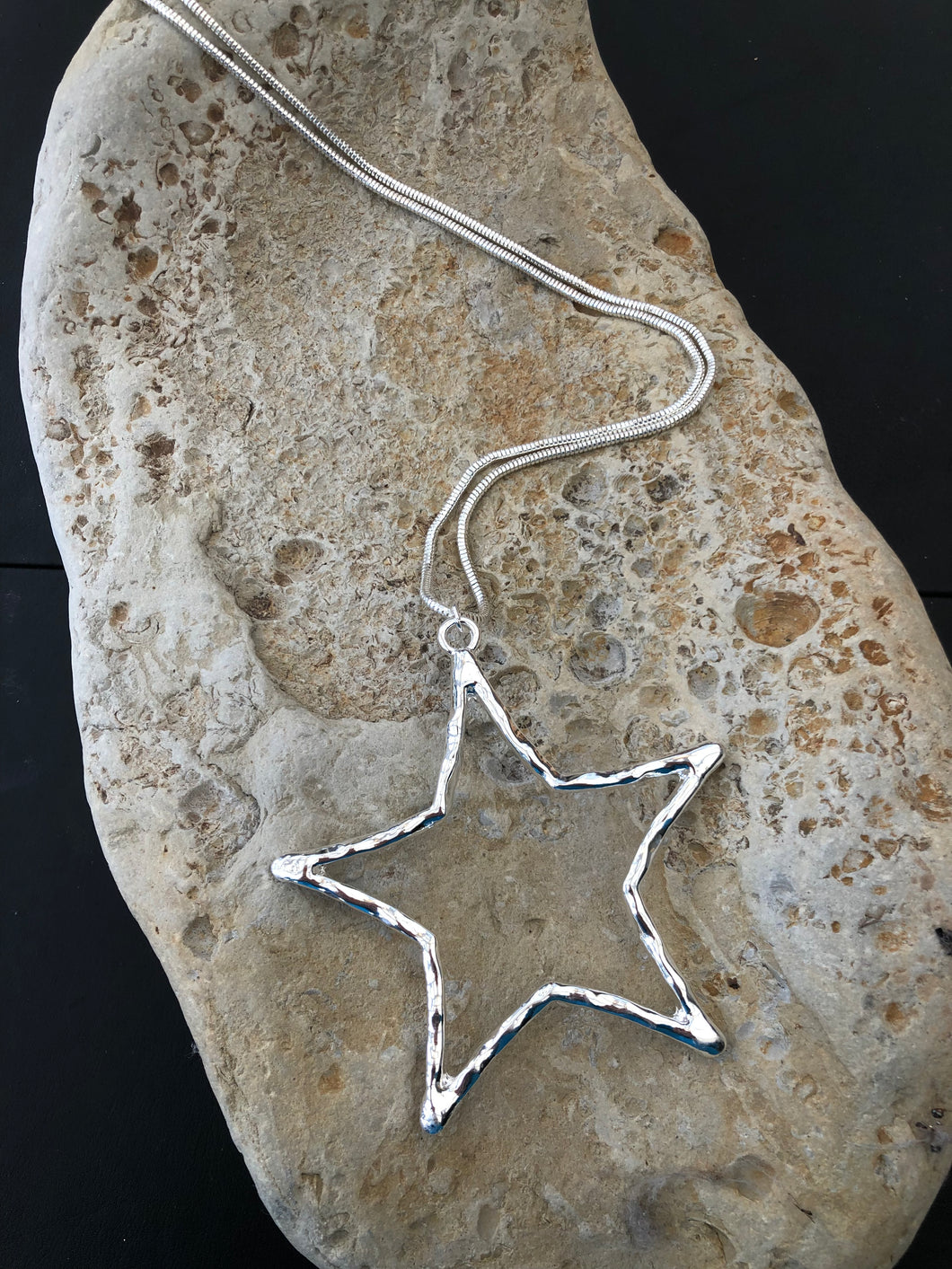Open Star Long Necklace