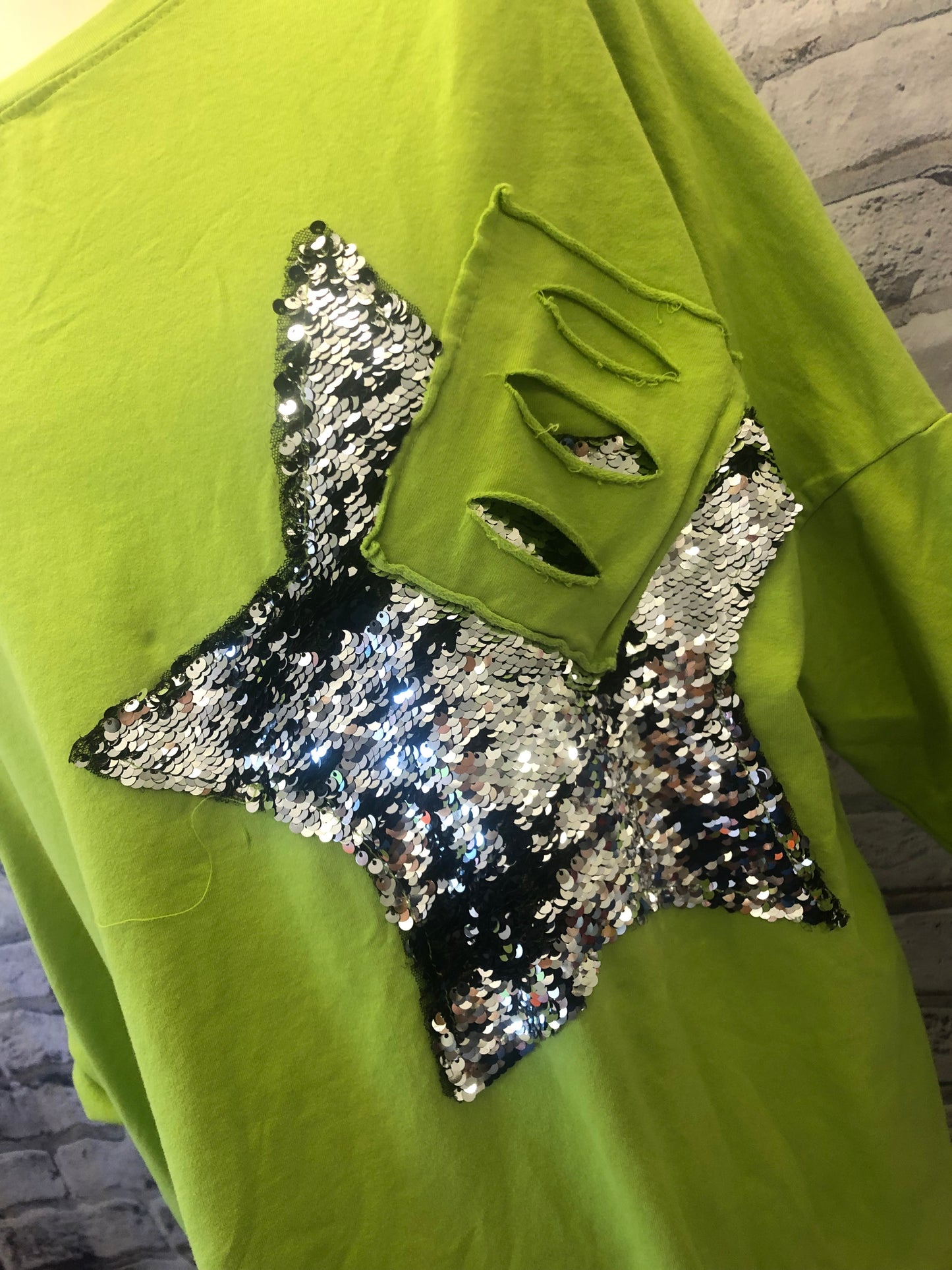 Oversized Sequin Star Sweat