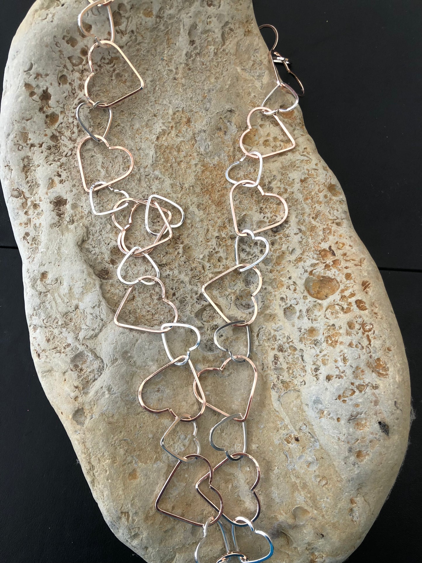 Long Heart Chain Necklace