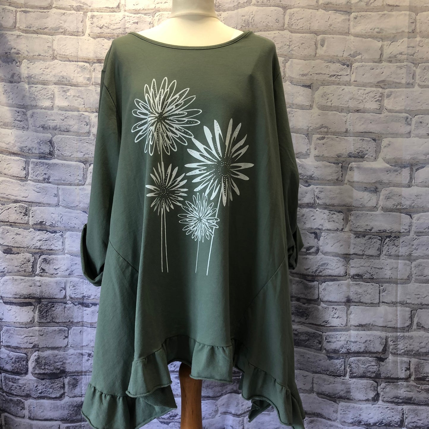 Oversized Sweat With Frilled Hem