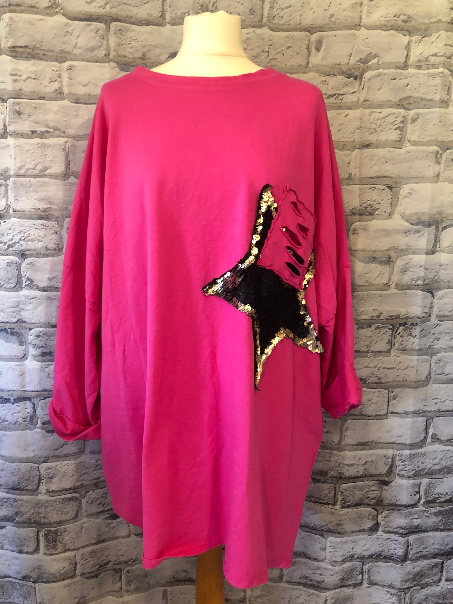 Oversized Sequin Star Sweat