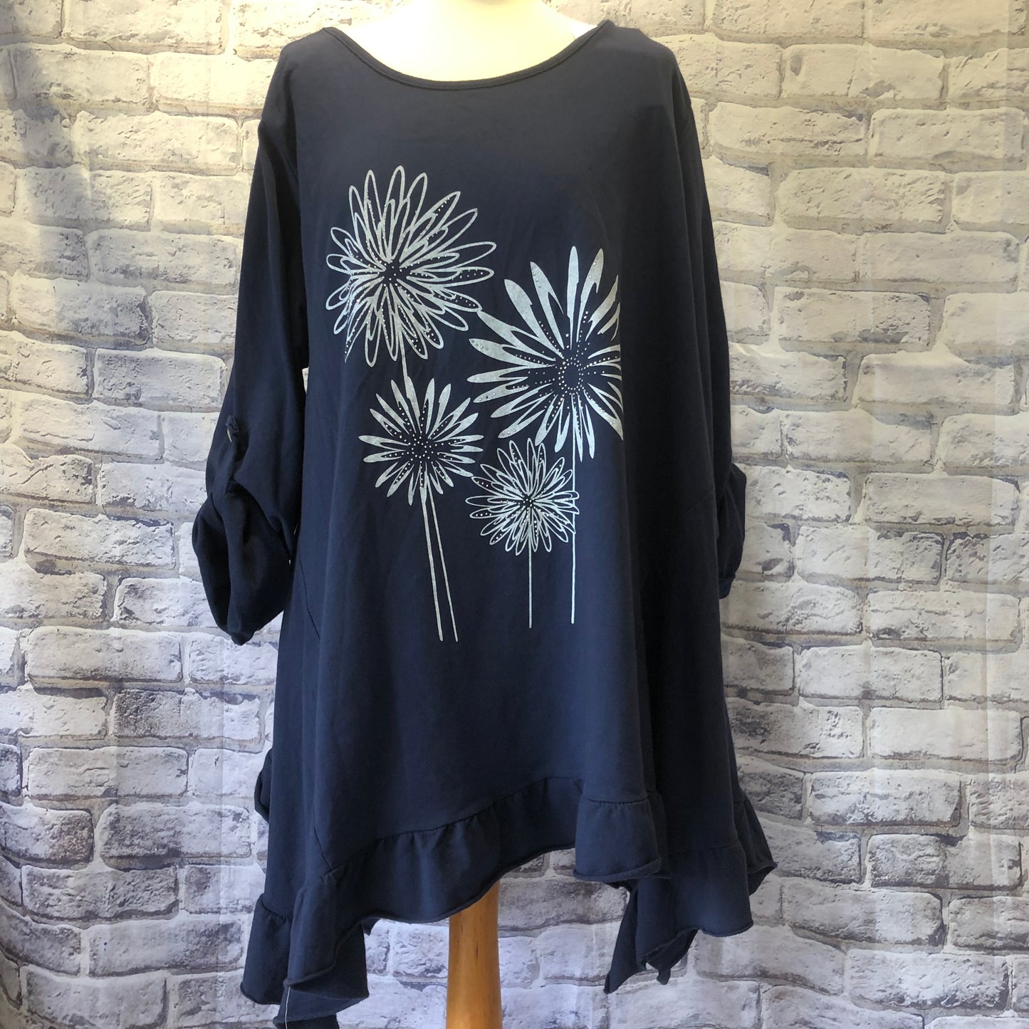 Oversized Sweat With Frilled Hem