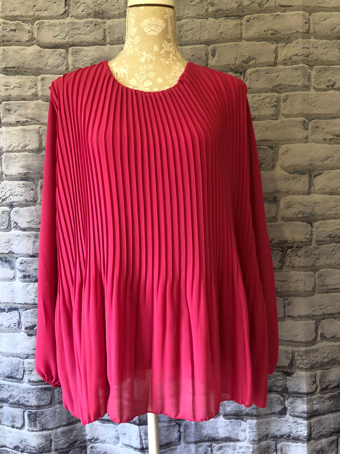 Sheer Pleated Blouse