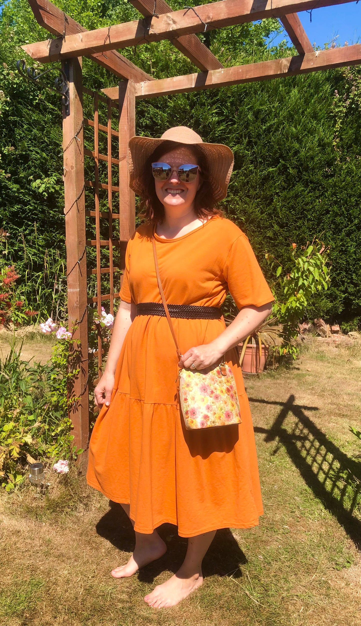 Tiered Midi Length Dress