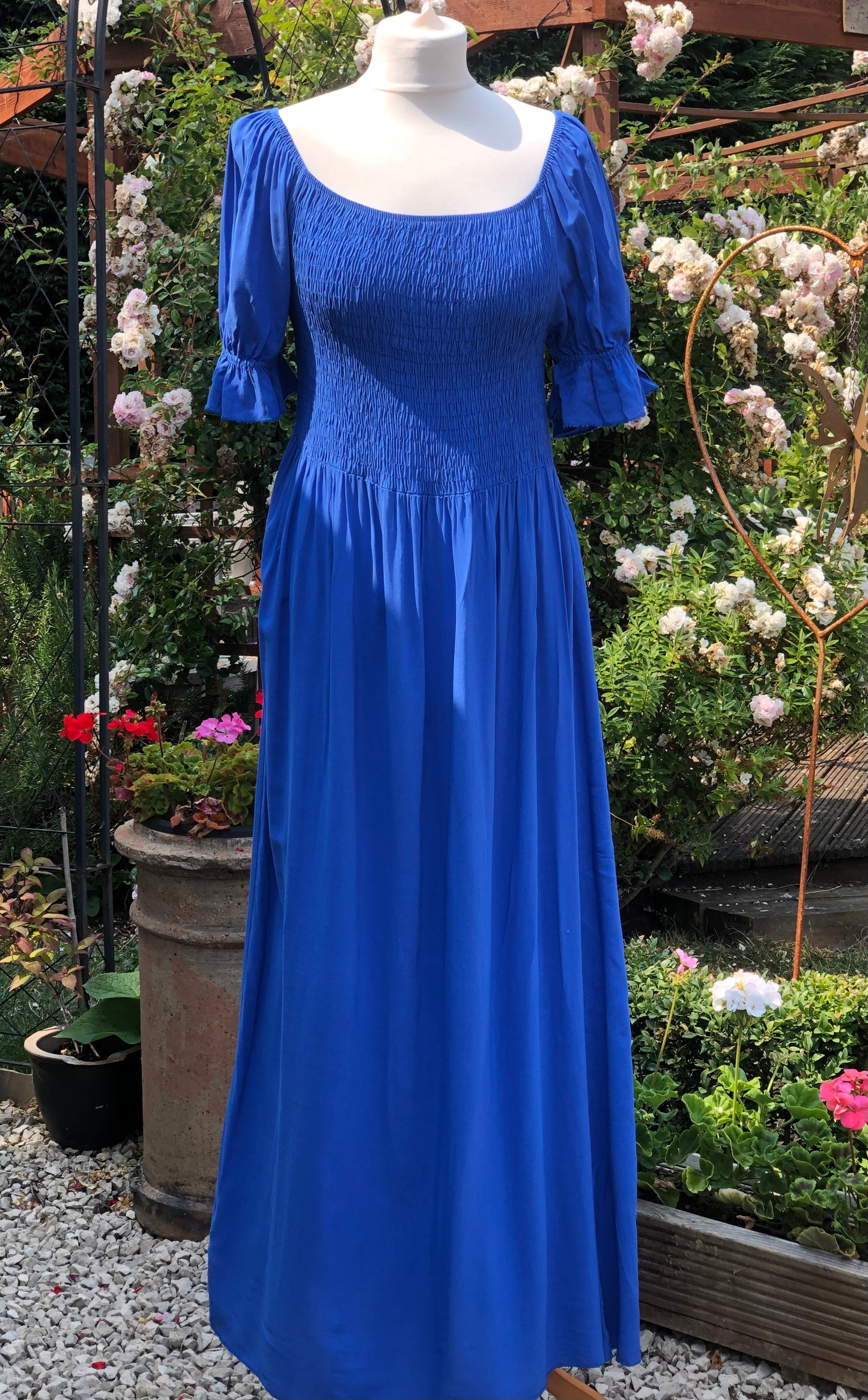 Puff Sleeve Maxi Dress