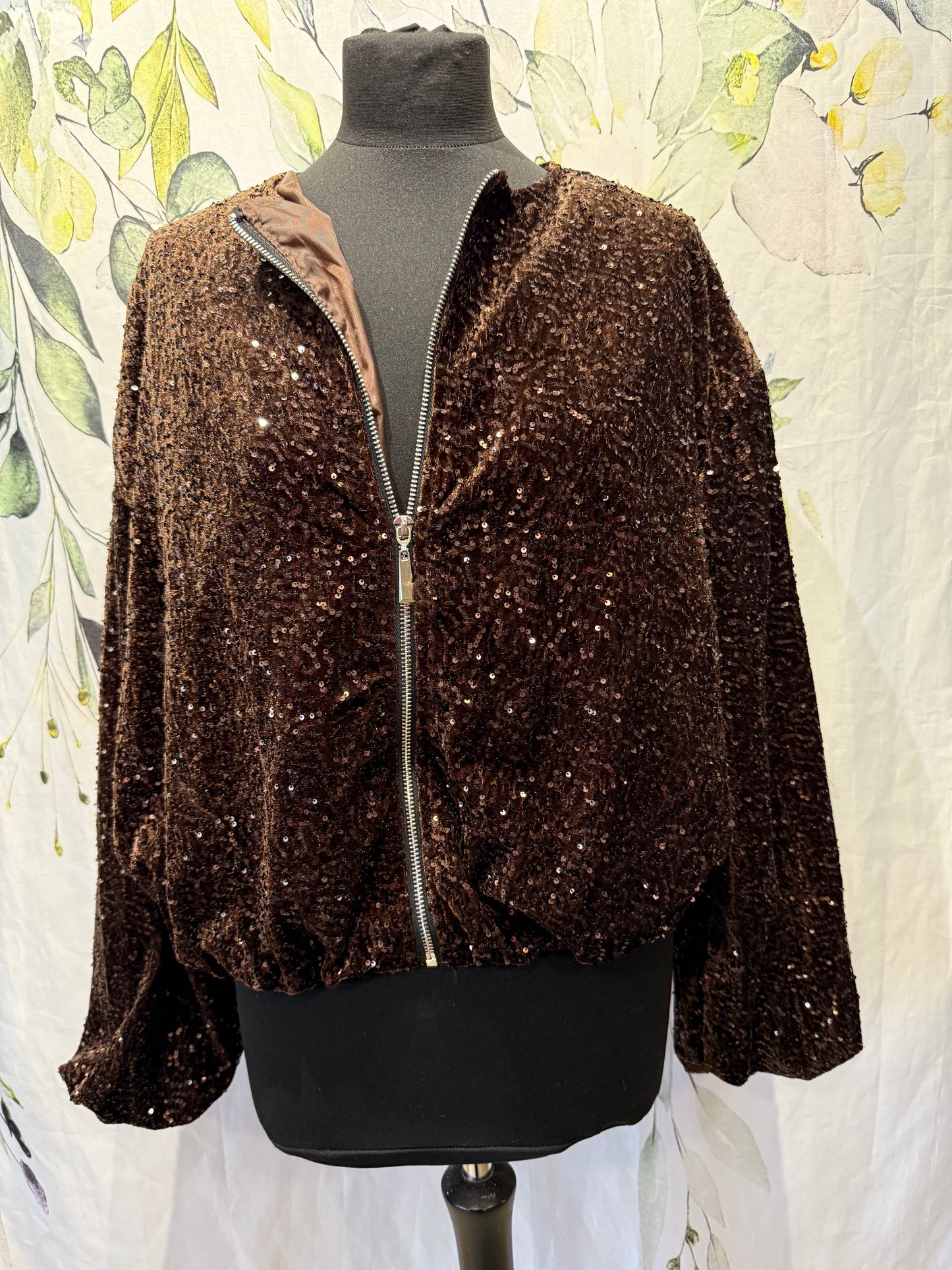 Sequin Bomber Jacket