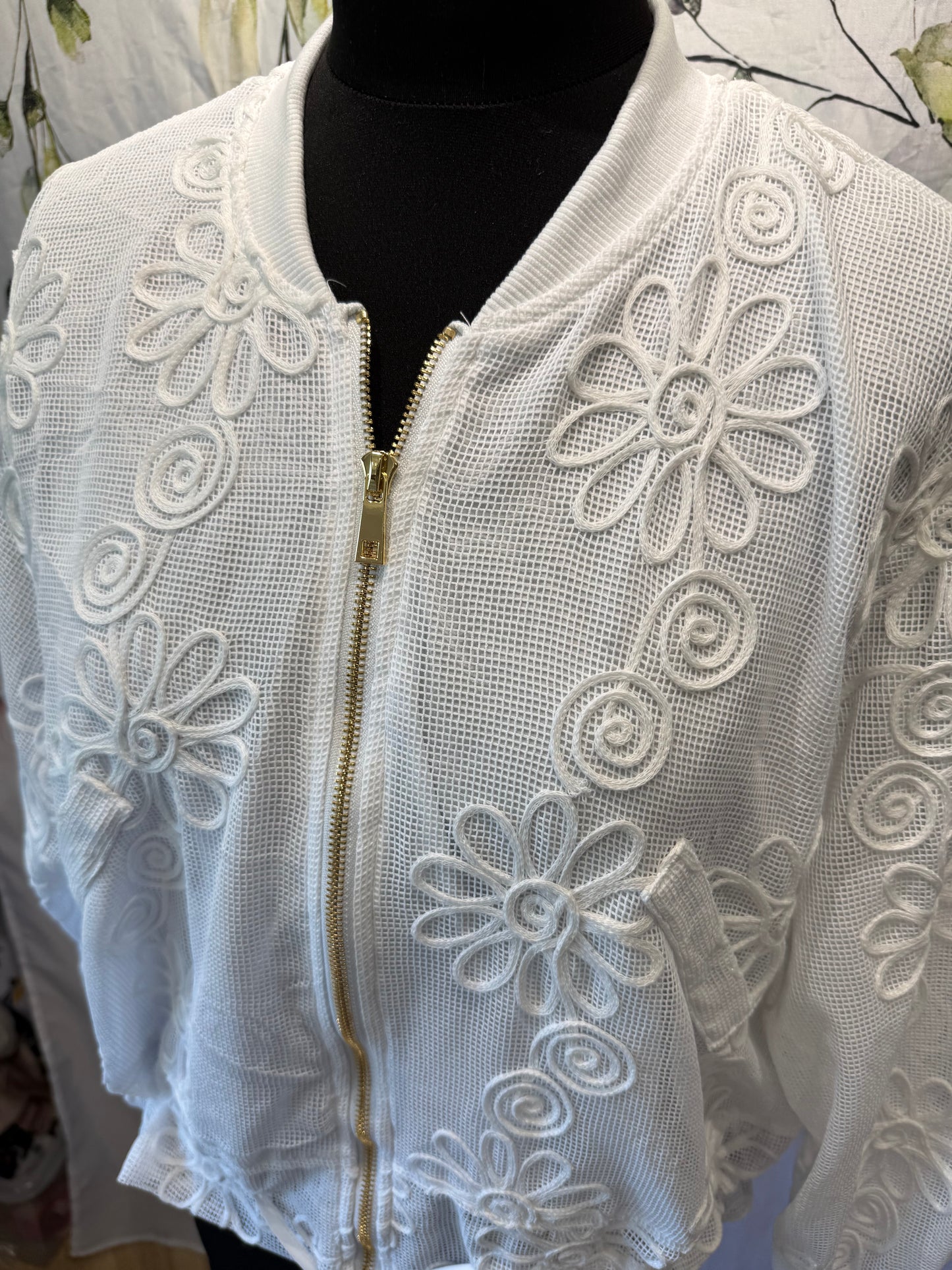 Lace Style Bomber Jacket