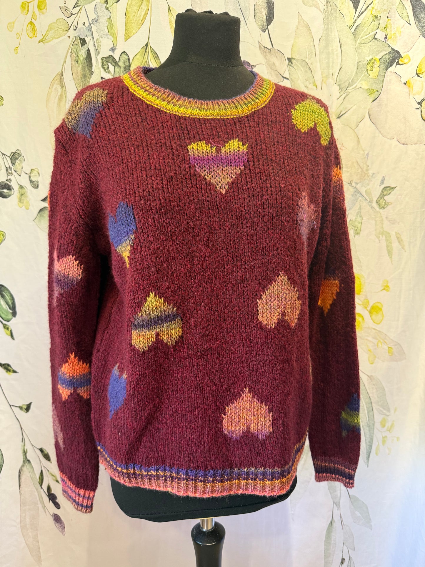 Contrast Heart Knit
