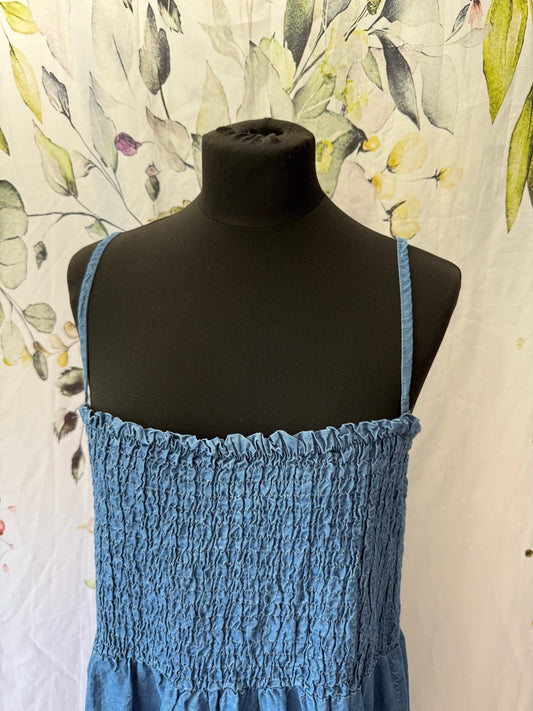 Shirred Denim Sundress