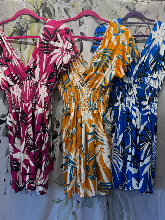 Tropical Leaf Playsuit