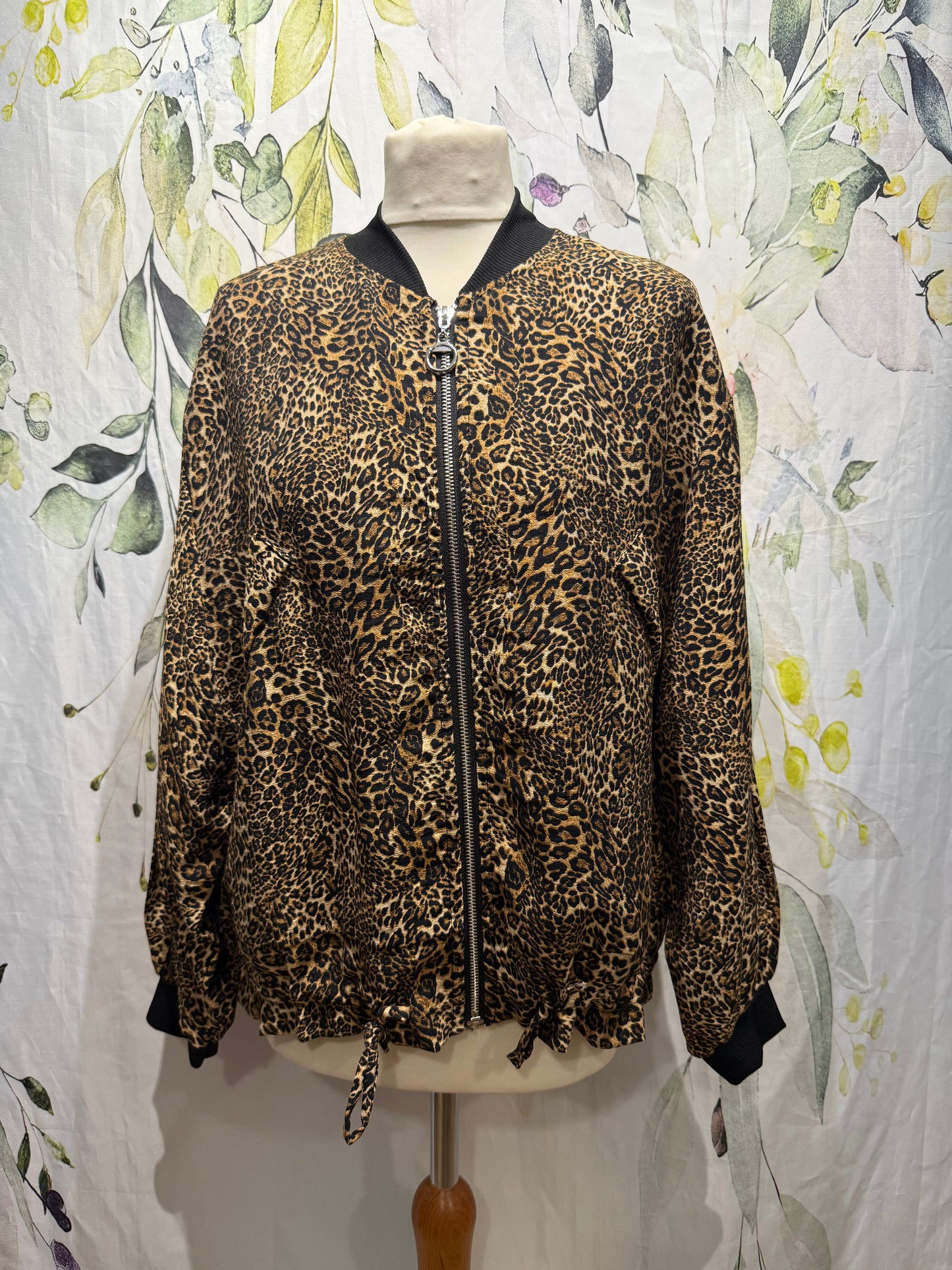 Animal Print Bomber Jacket