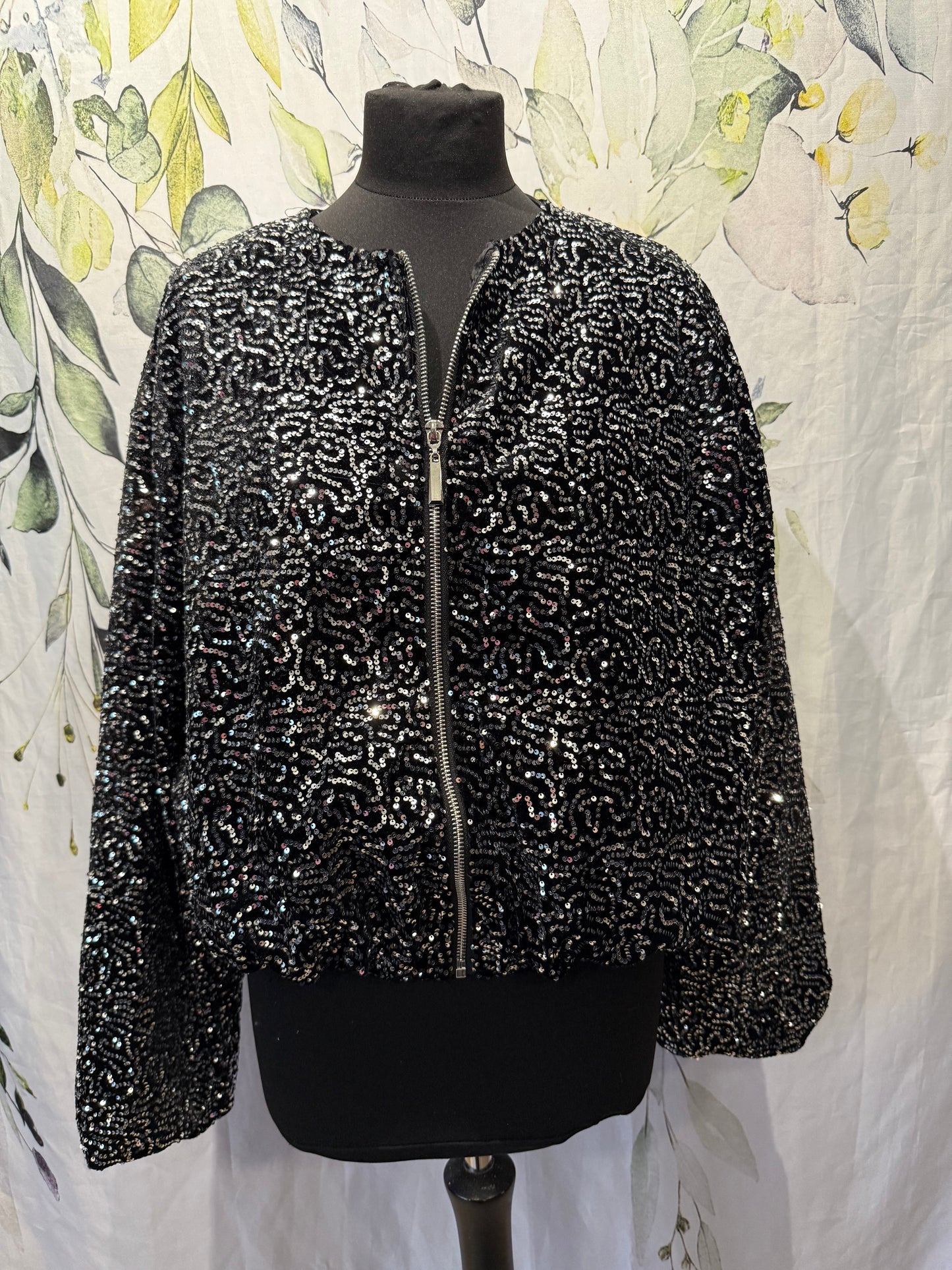 Sequin Bomber Jacket
