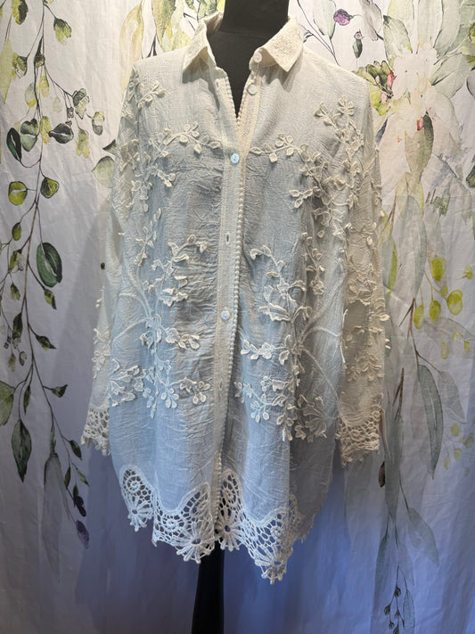 Crochet Trim Shirt