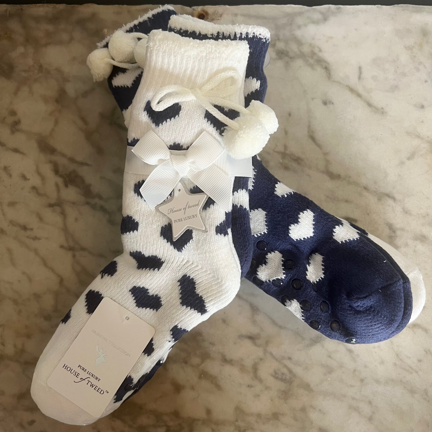 House of Tweed Slipper Socks - 2 pack
