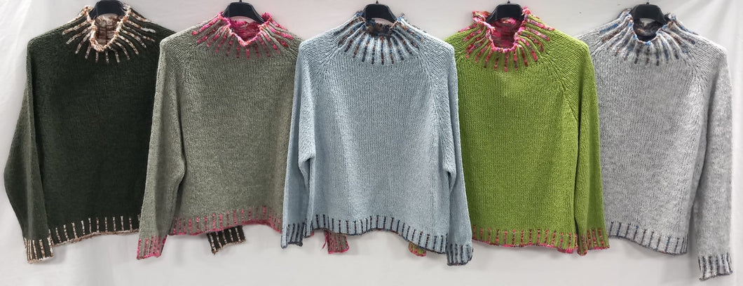 Contrast Stitch Knit